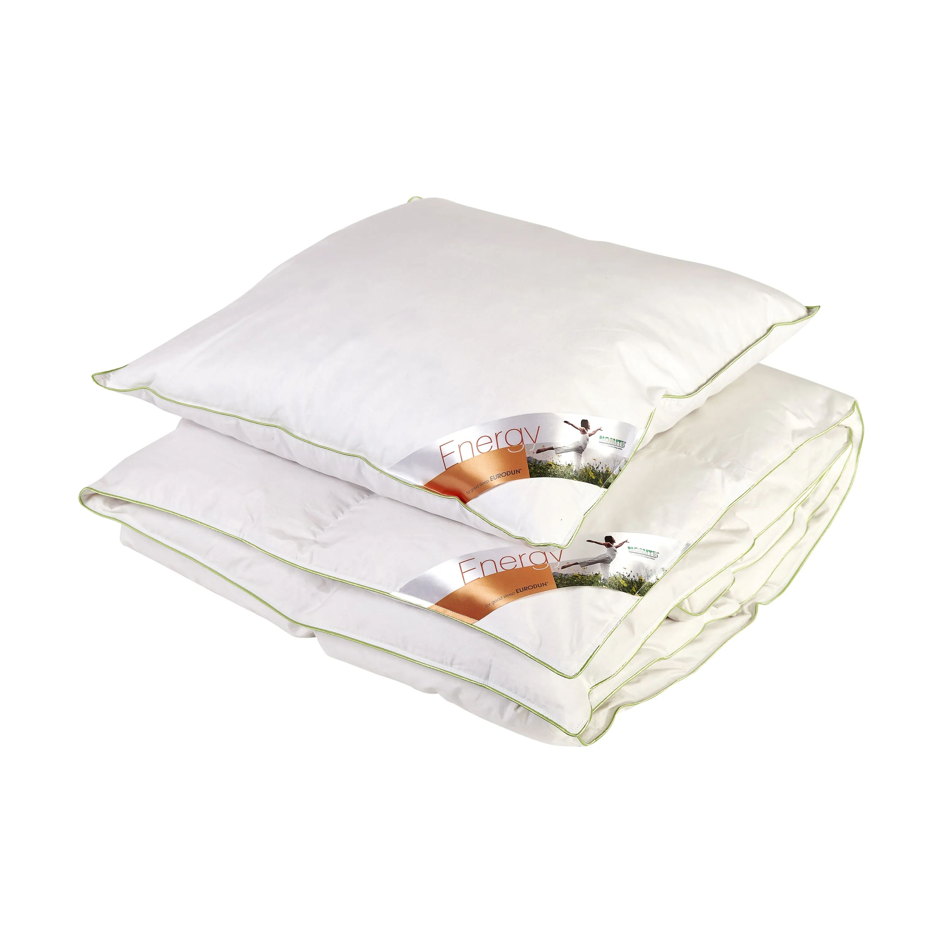 Eurodun Dobbeltdyner Dream Energy Dobbelt Helårsdyne i white/green, 220 cm, 1