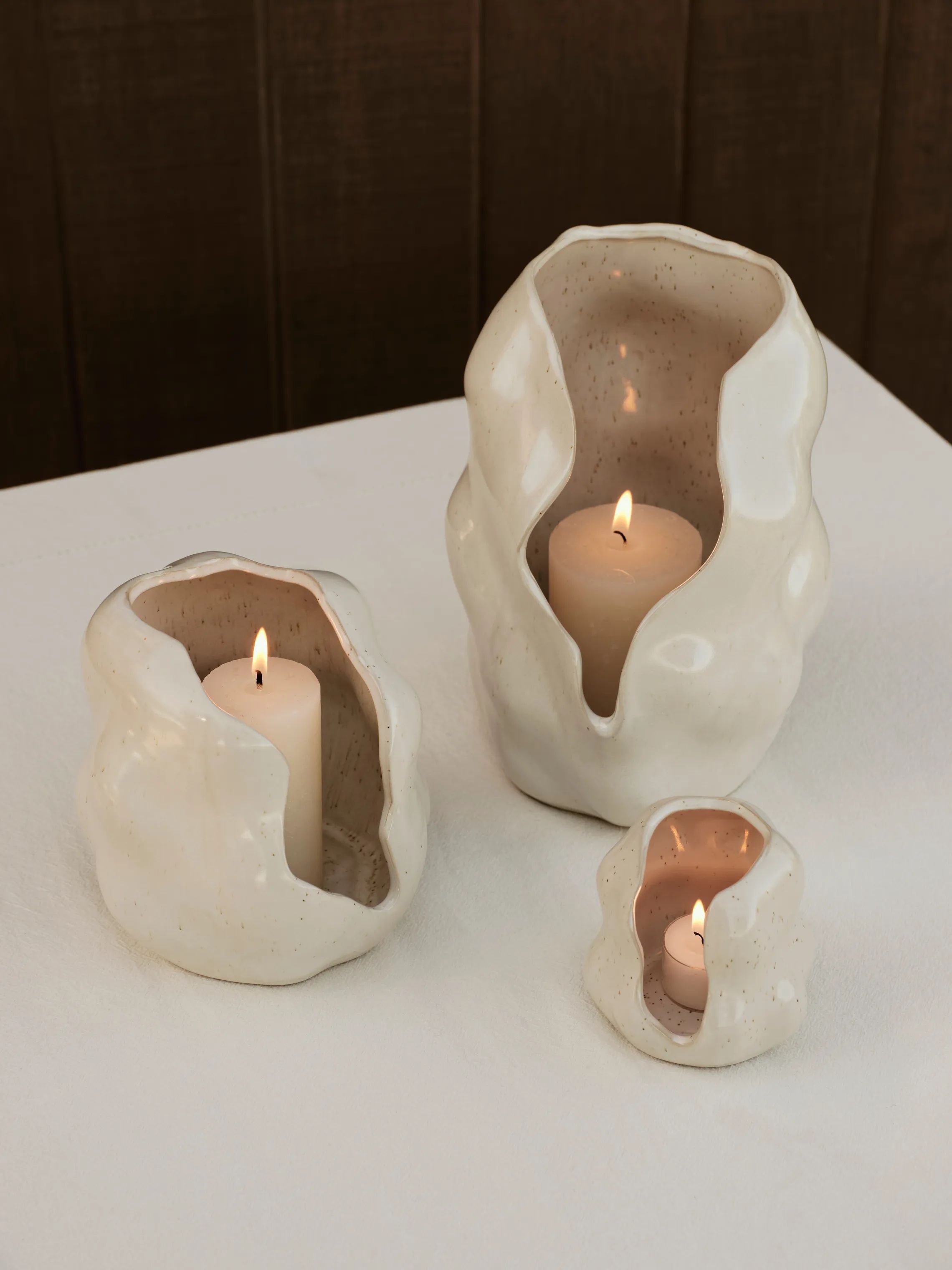 Broste Copenhagen Lanterner Hekla Lanterne i White Cream, 10 cm, 2