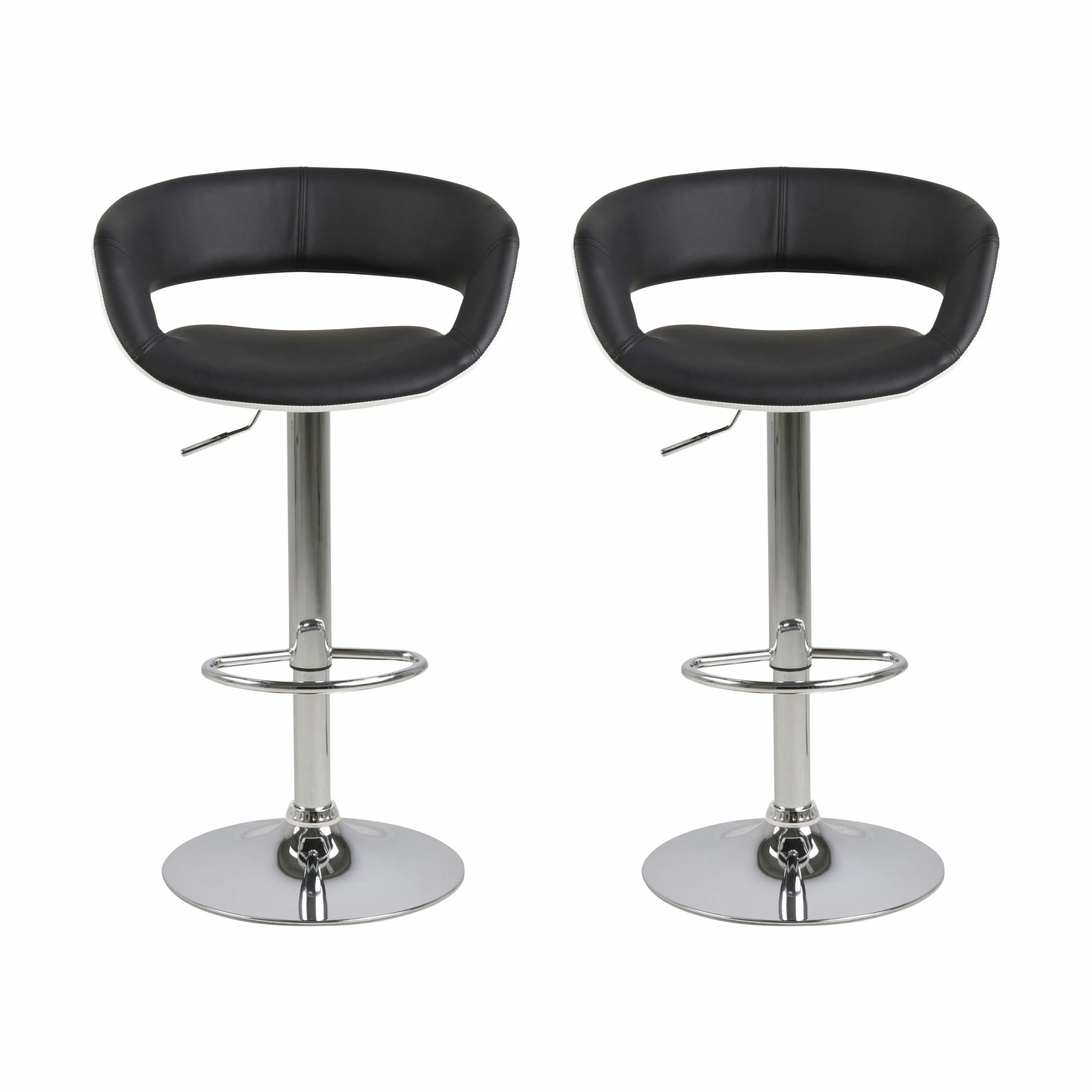 CASA Living Barstole Grace Barstol - 2 stk. i Sort/krom, 1
