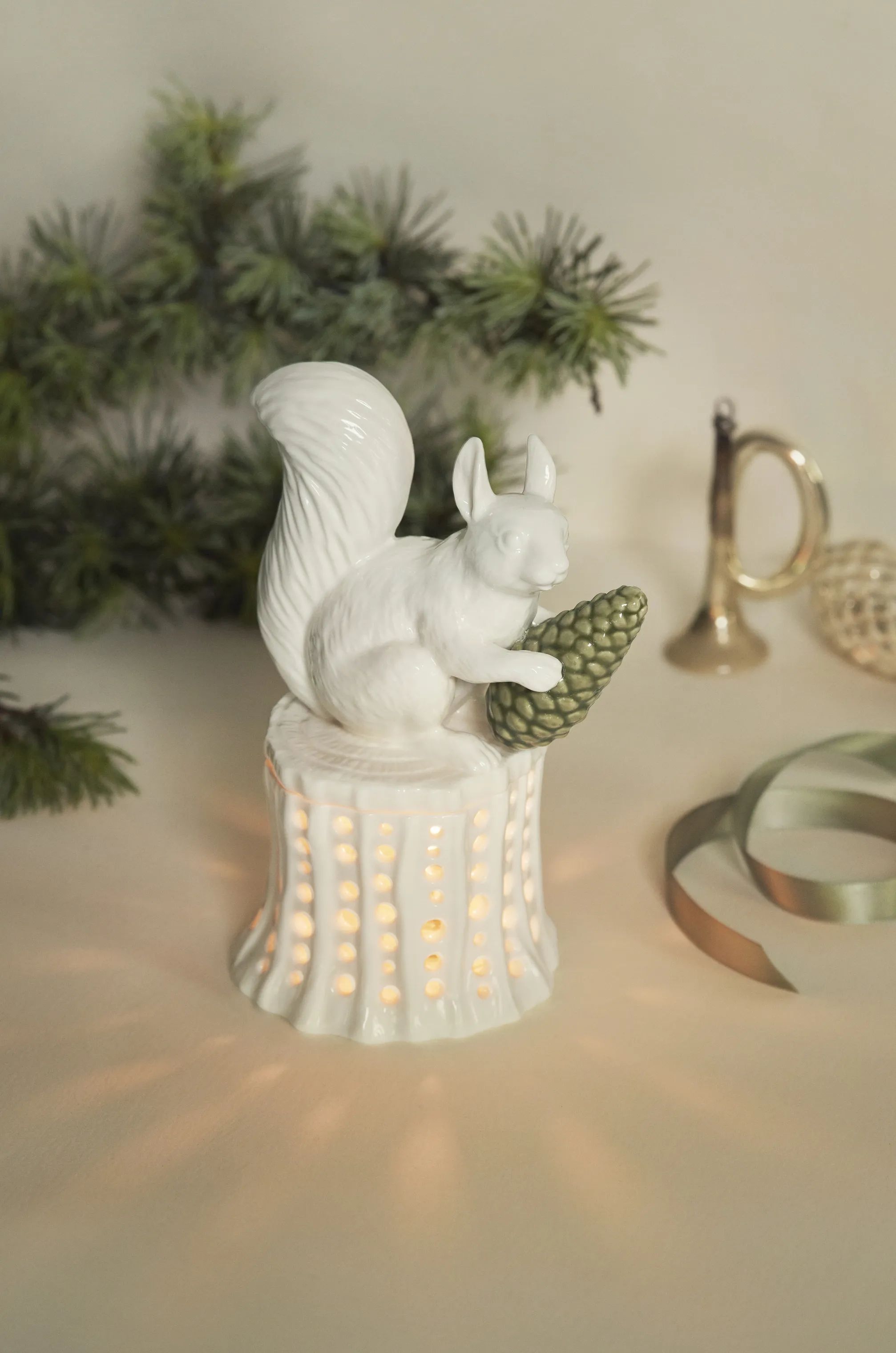 Dottir Fyrfadsstage Winter Stories Fyrfadsstage i White/Green, 3
