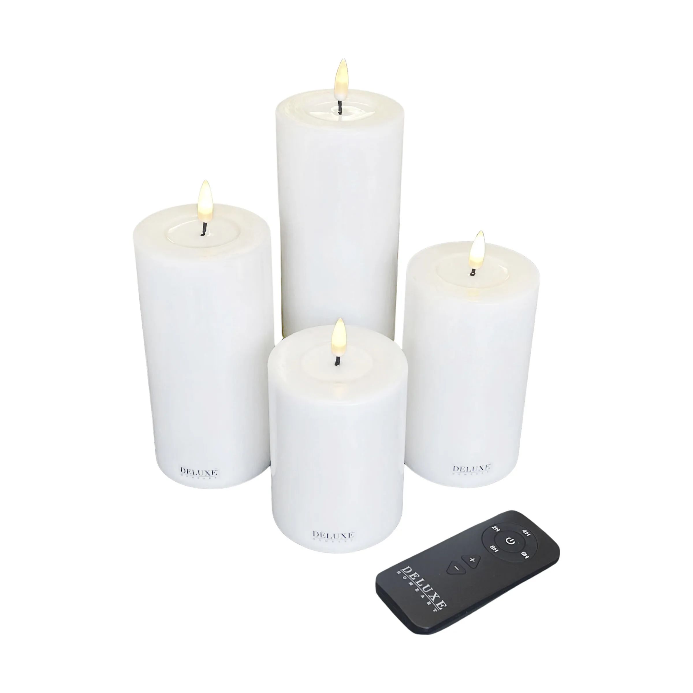 Deluxe Homeart LED-lys LED bloklys - 5 dele i Hvid, 1