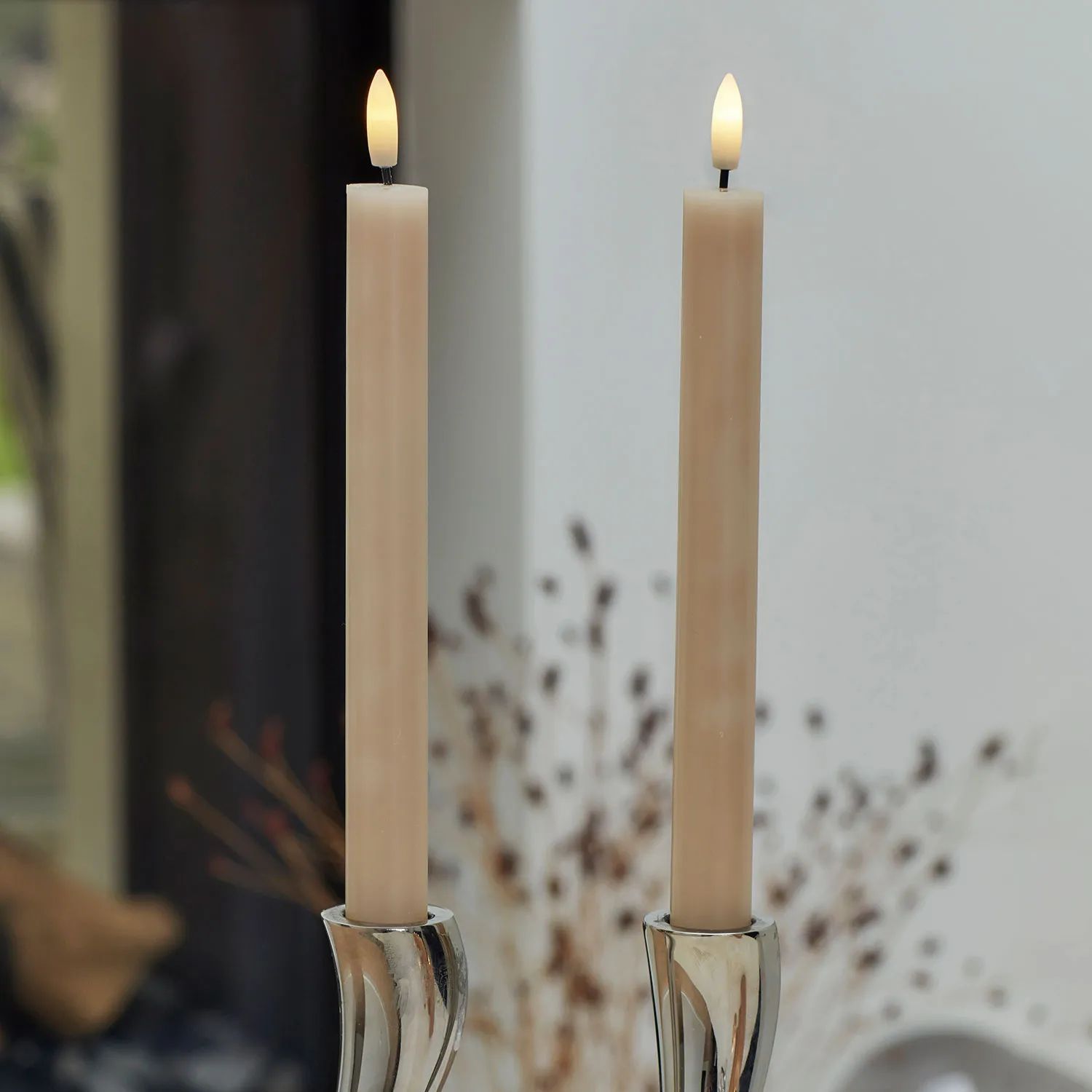 Sirius LED-lys Sille Genopladelig Sille LED Kronelys - 2 stk. i Caramel, 2