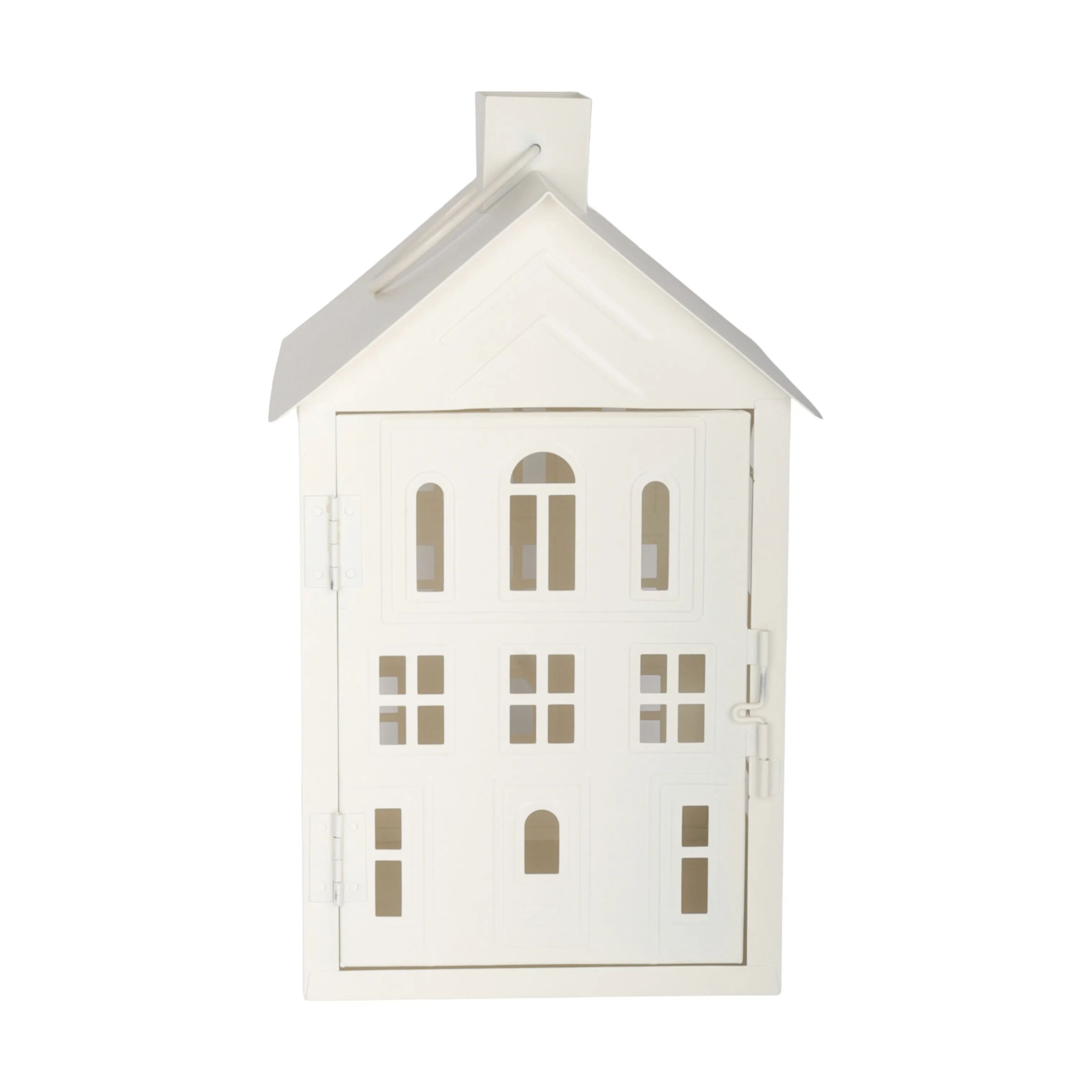 Casa Christmas Bloklysestage Lanterne i Hvid, 33,8 cm, 1