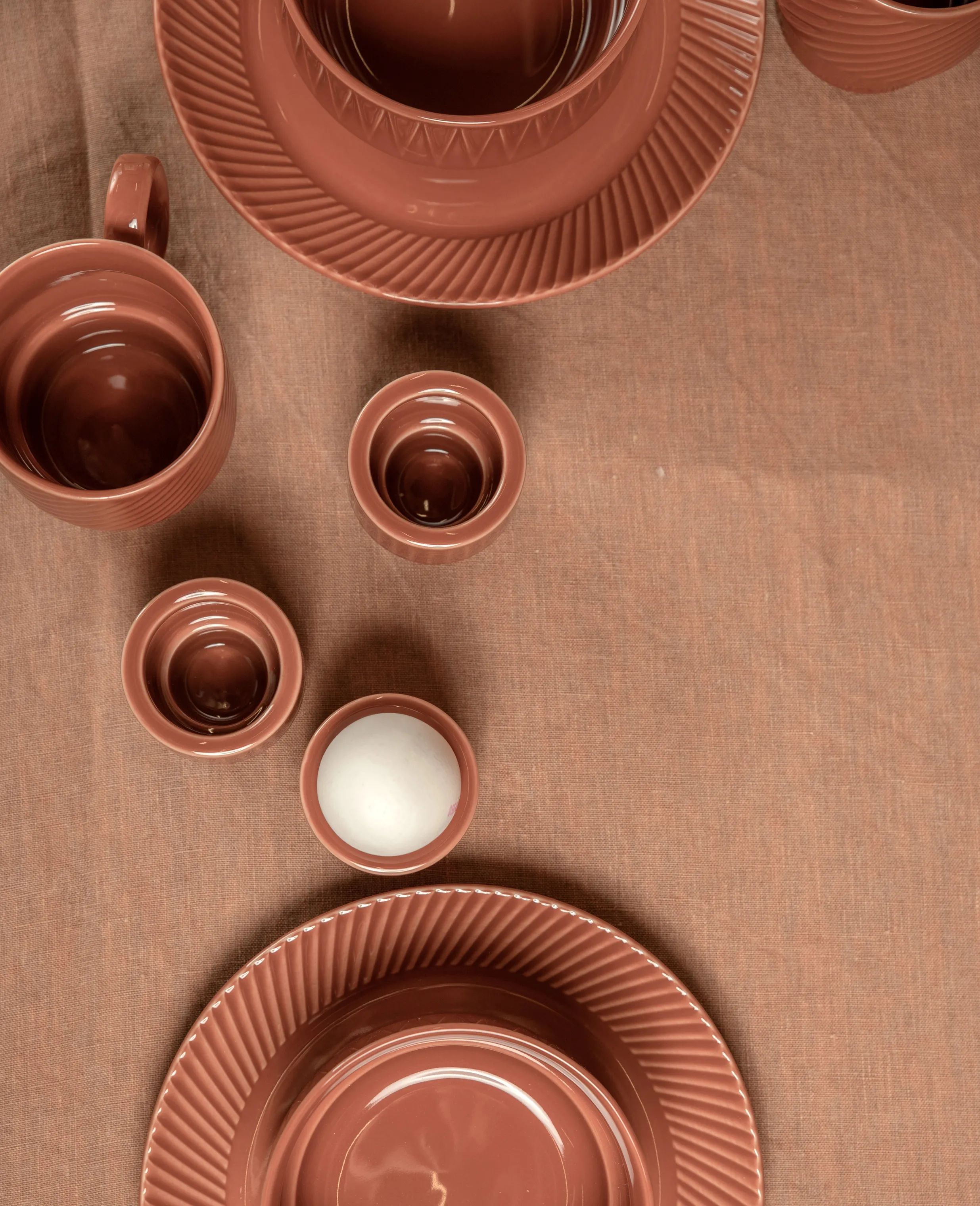 Sagaform Frokosttallerkener Coffee & More Tallerken i Terrakotta, 20 cm, 2