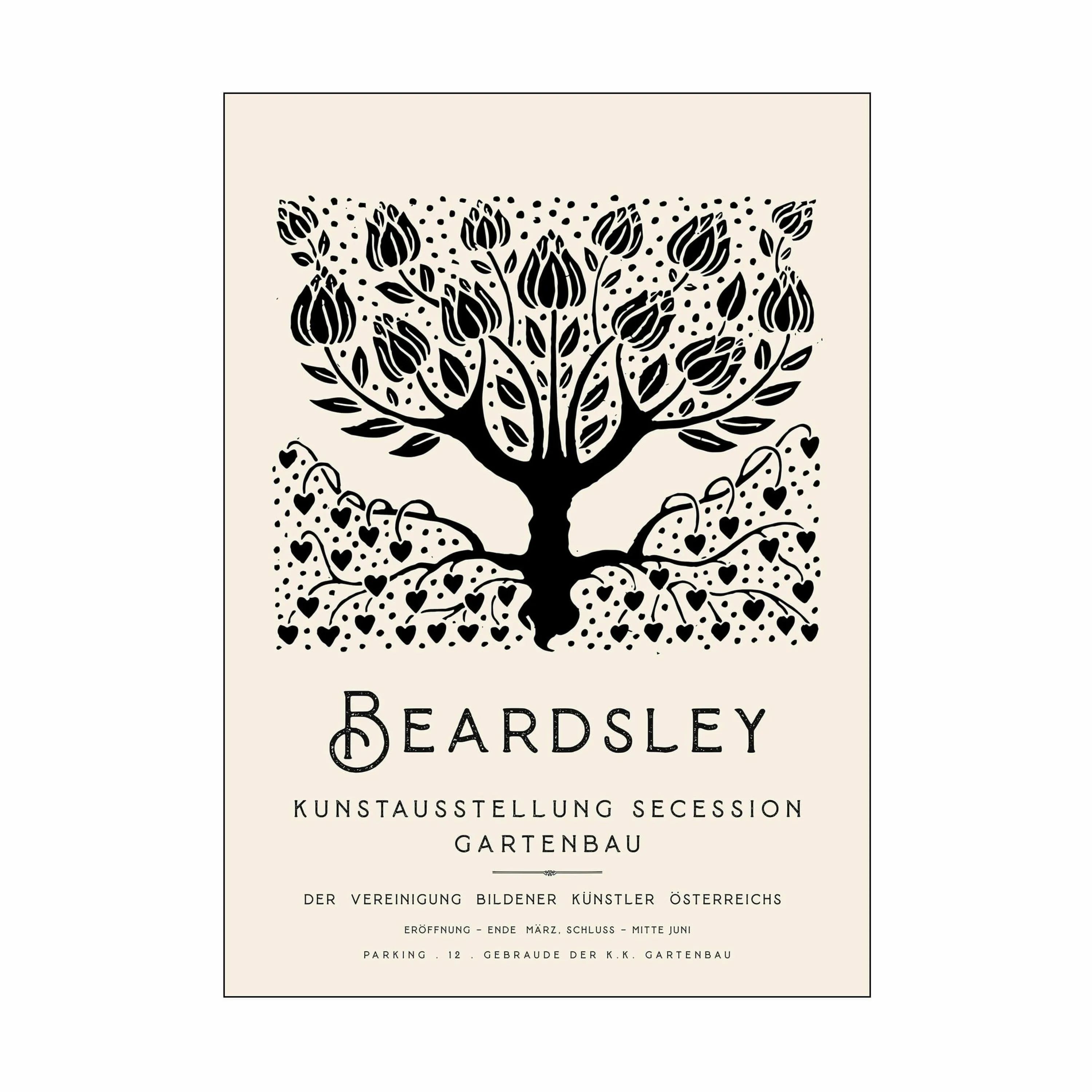 Poster&Frame Plakater Paul Klee Plakat - Beardsley art exhibition i Beige/sort, B50 x L70 cm, 1