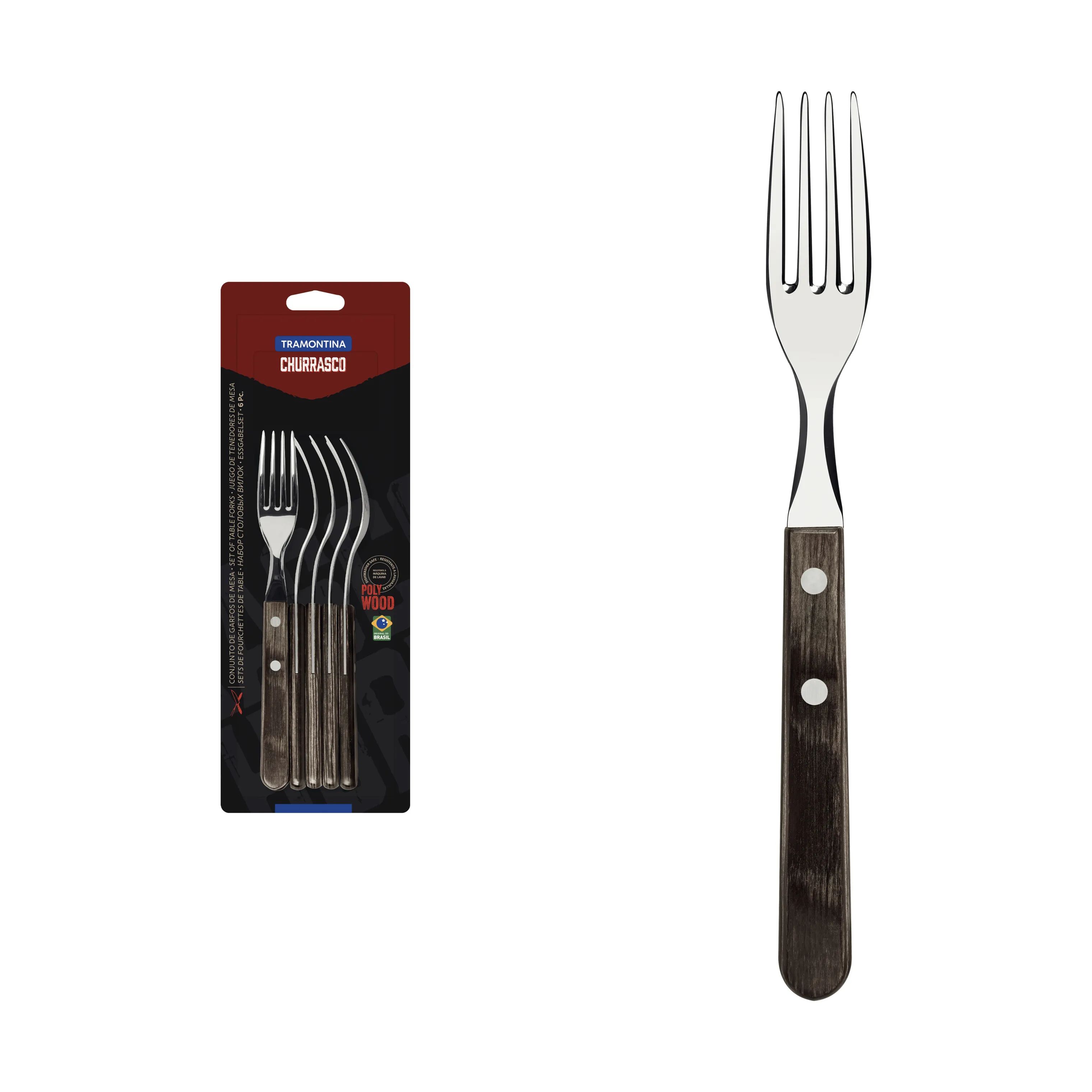 Tramontina Steakgafler Churrasco Medium Grillgaffel - 6 dele i natur, 3