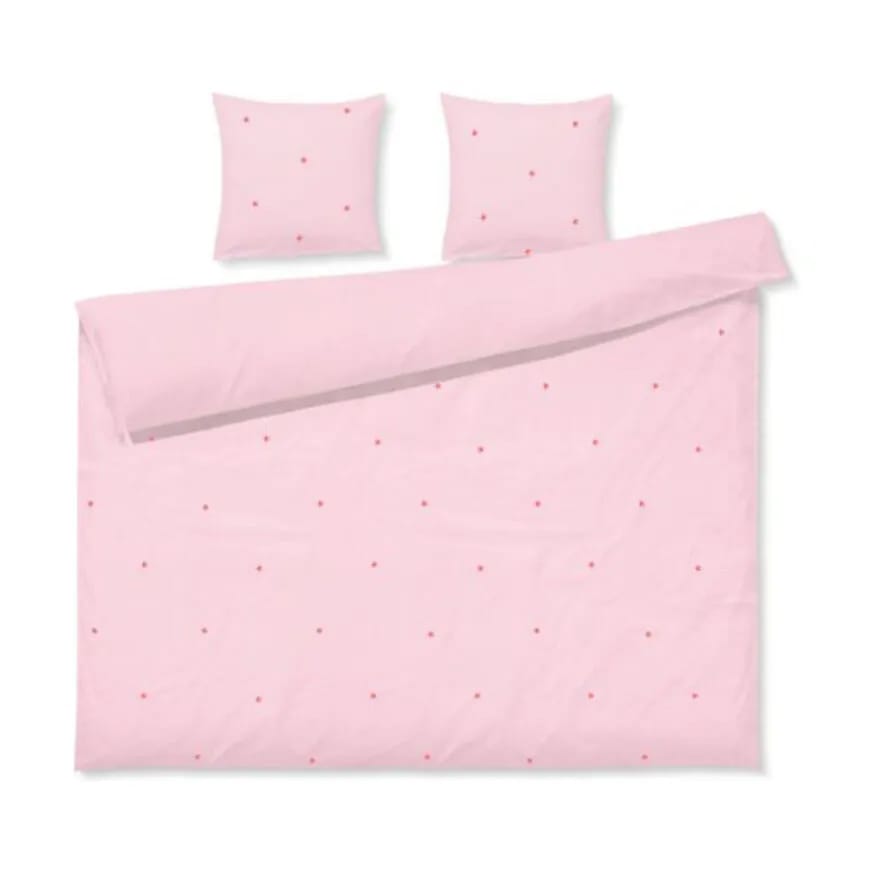 Juna Sengetøj Daisy Sengetøj i Pink/Rød, B200 x L220 cm, 1
