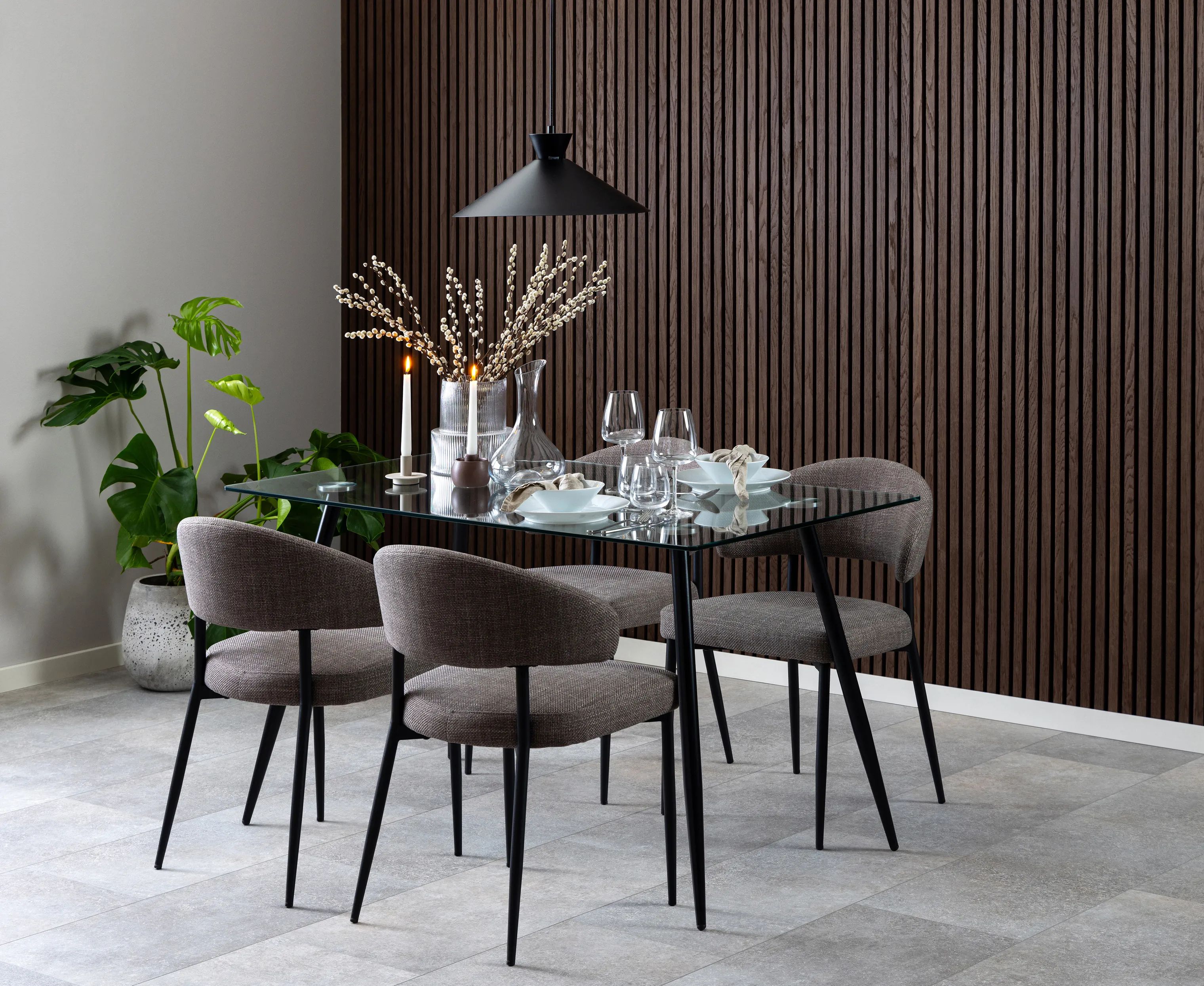 CASA Living Spisebordsstole Edina Spisebordsstol - 2 stk i Gråbrun, 3