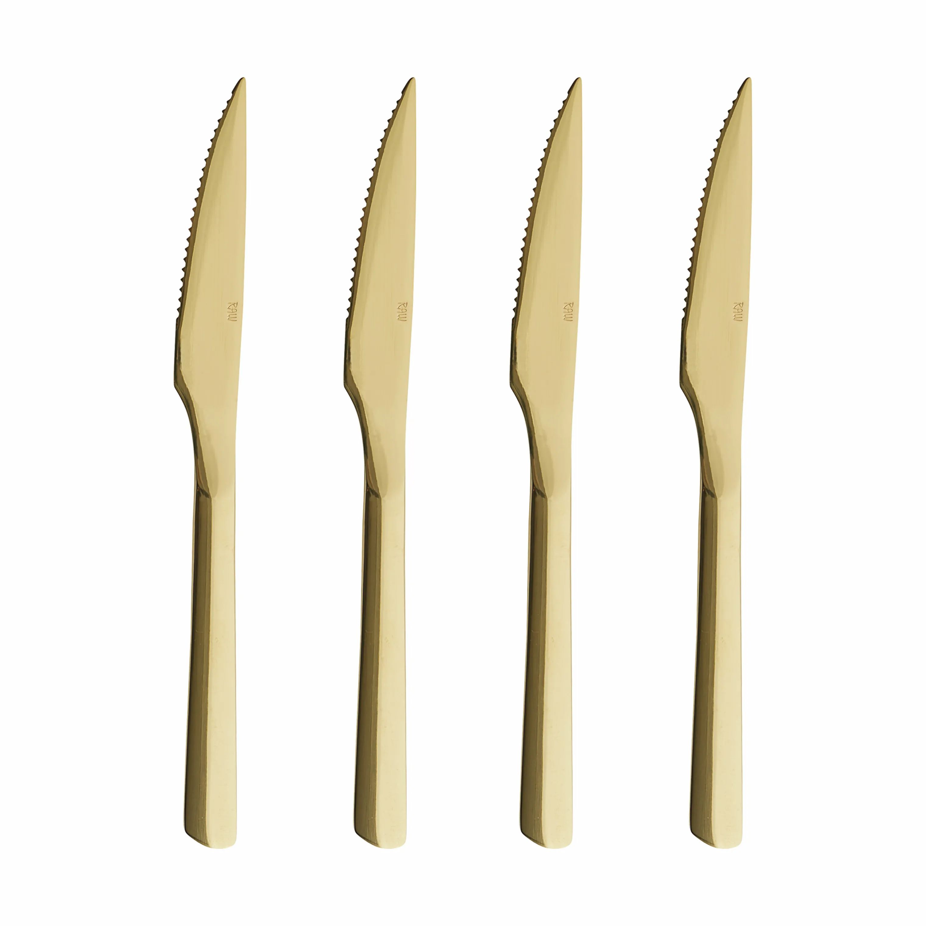 RAW by Aida Steakknive Steakkniv - 4 stk. i Guldfarvet, 1