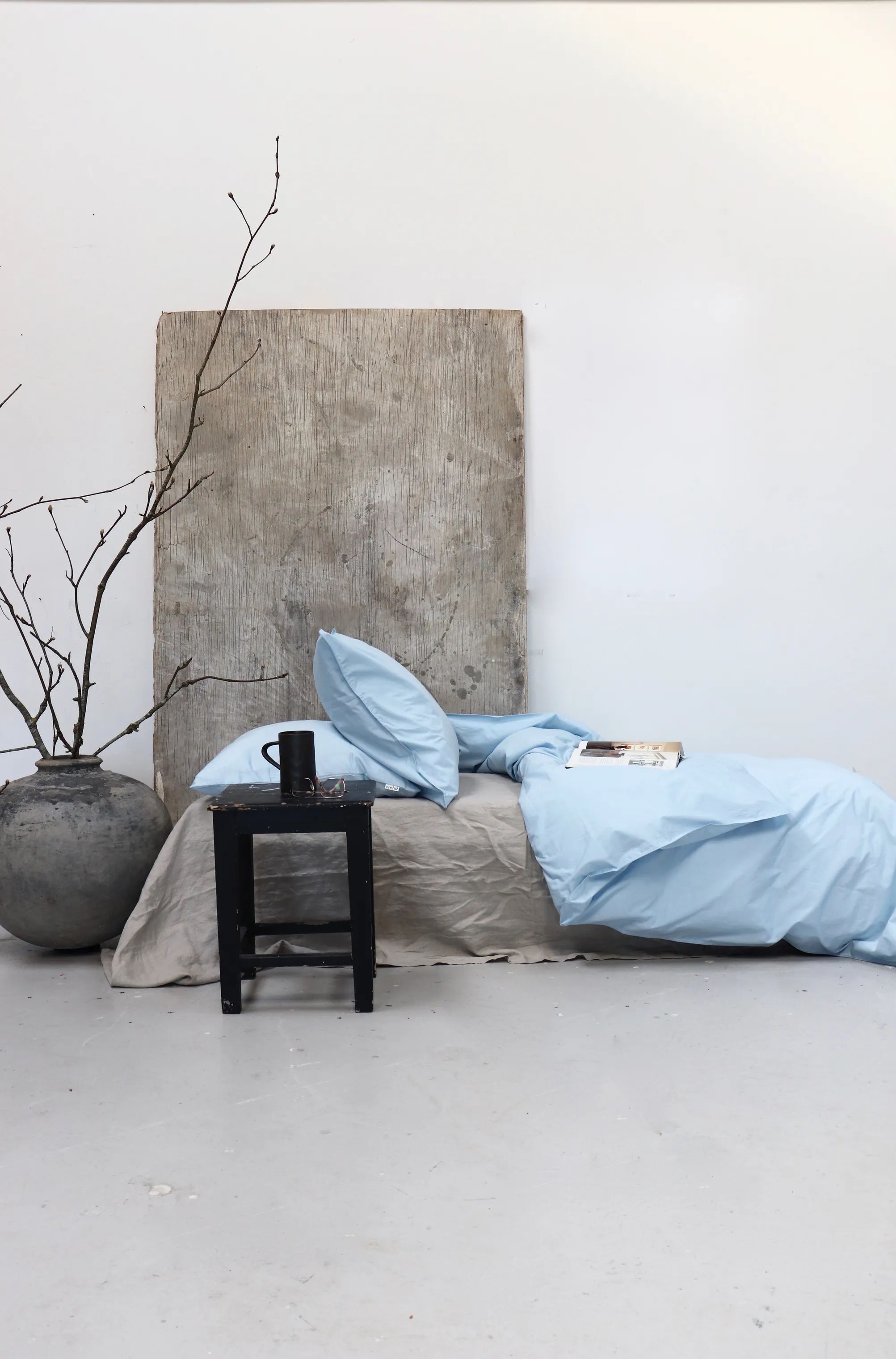 omhu Sengetøj Percale OMHU Percale Sengetøj i Lys Blå, B140 x L200 cm, 3