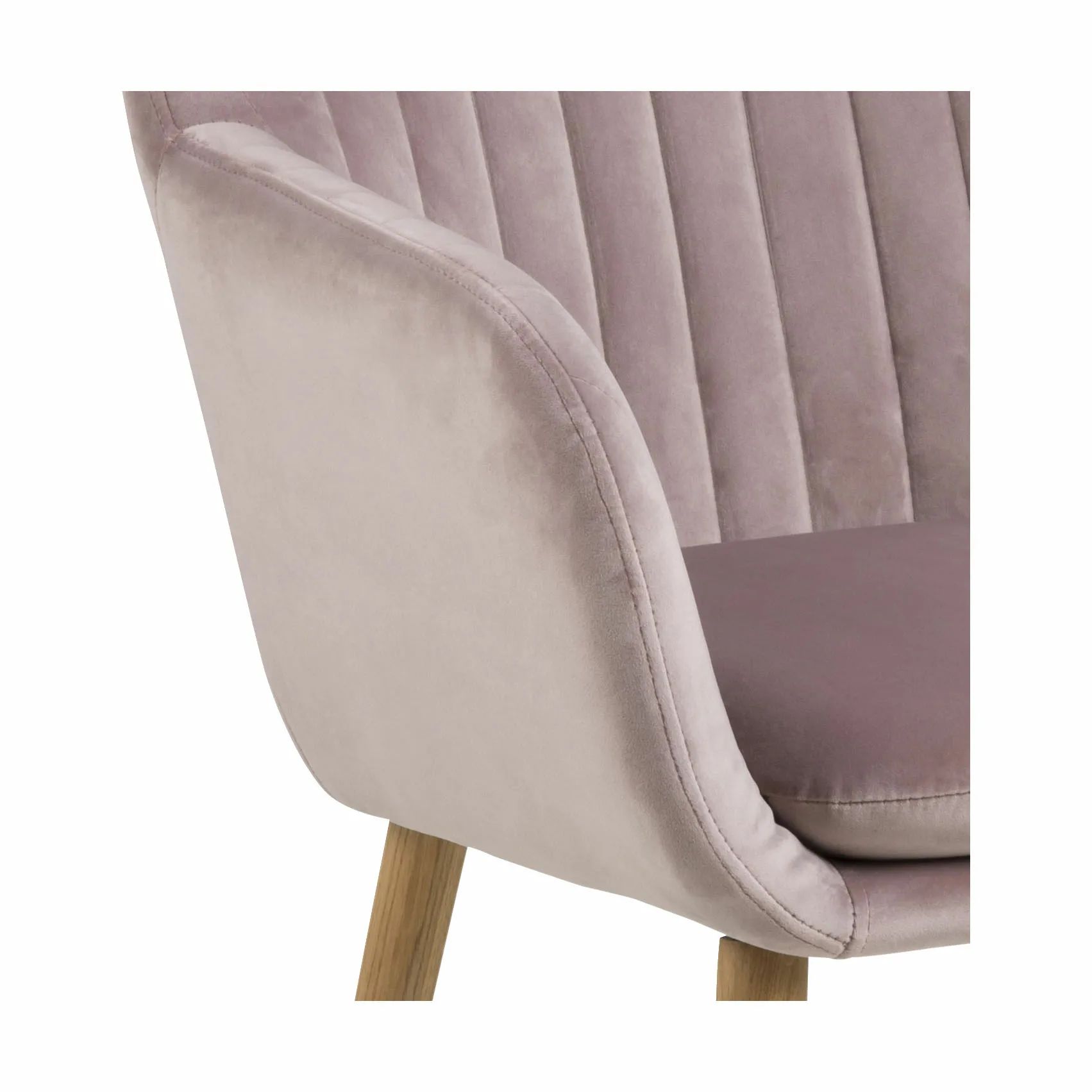 CASA Living Spisebordsstole Emilia Spisebordsstol i dusty rose/eg, 3