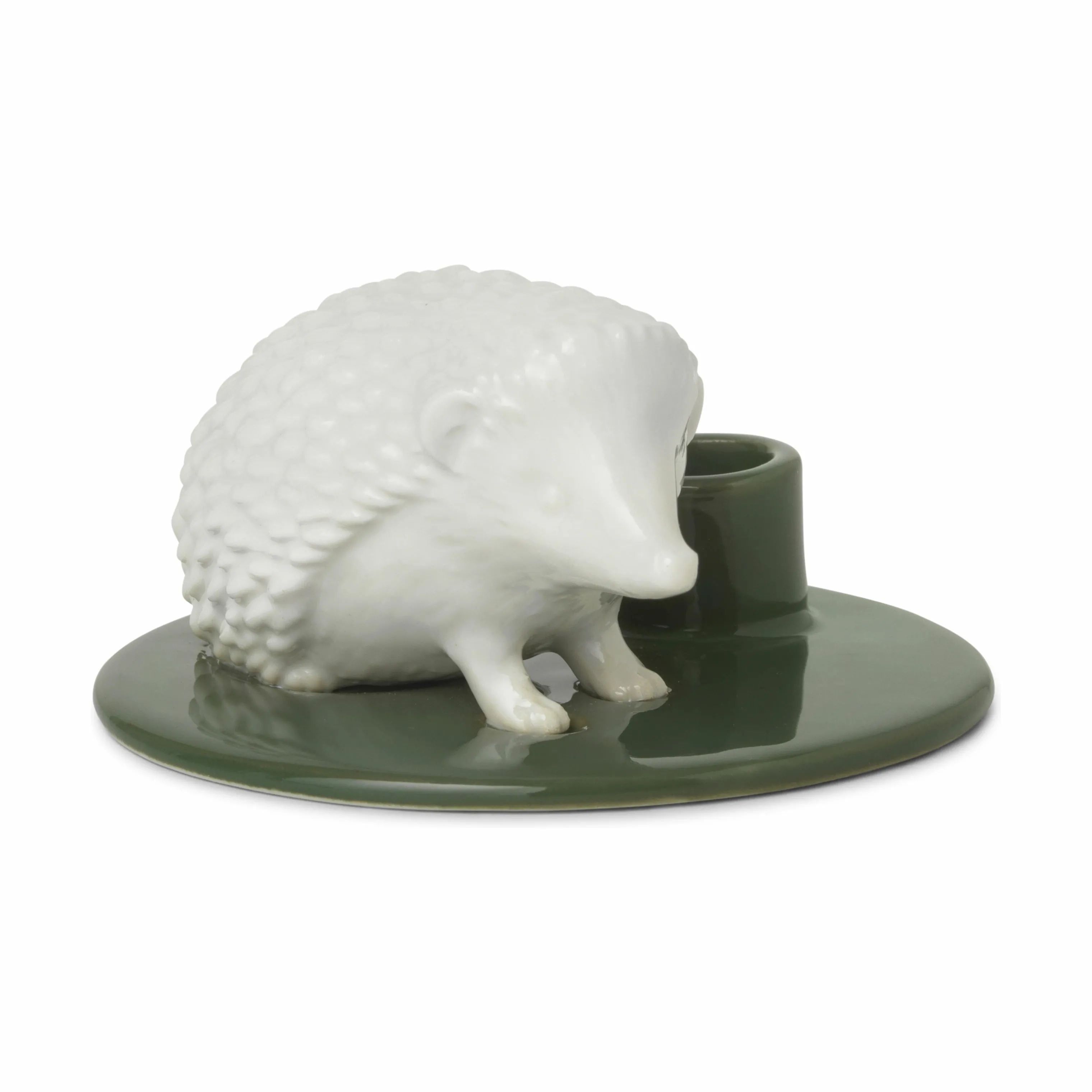 Dottir Kronelysestage Sweet Stories Hedgehog Lysestage i Hvid/grøn, 4,1 cm, 1