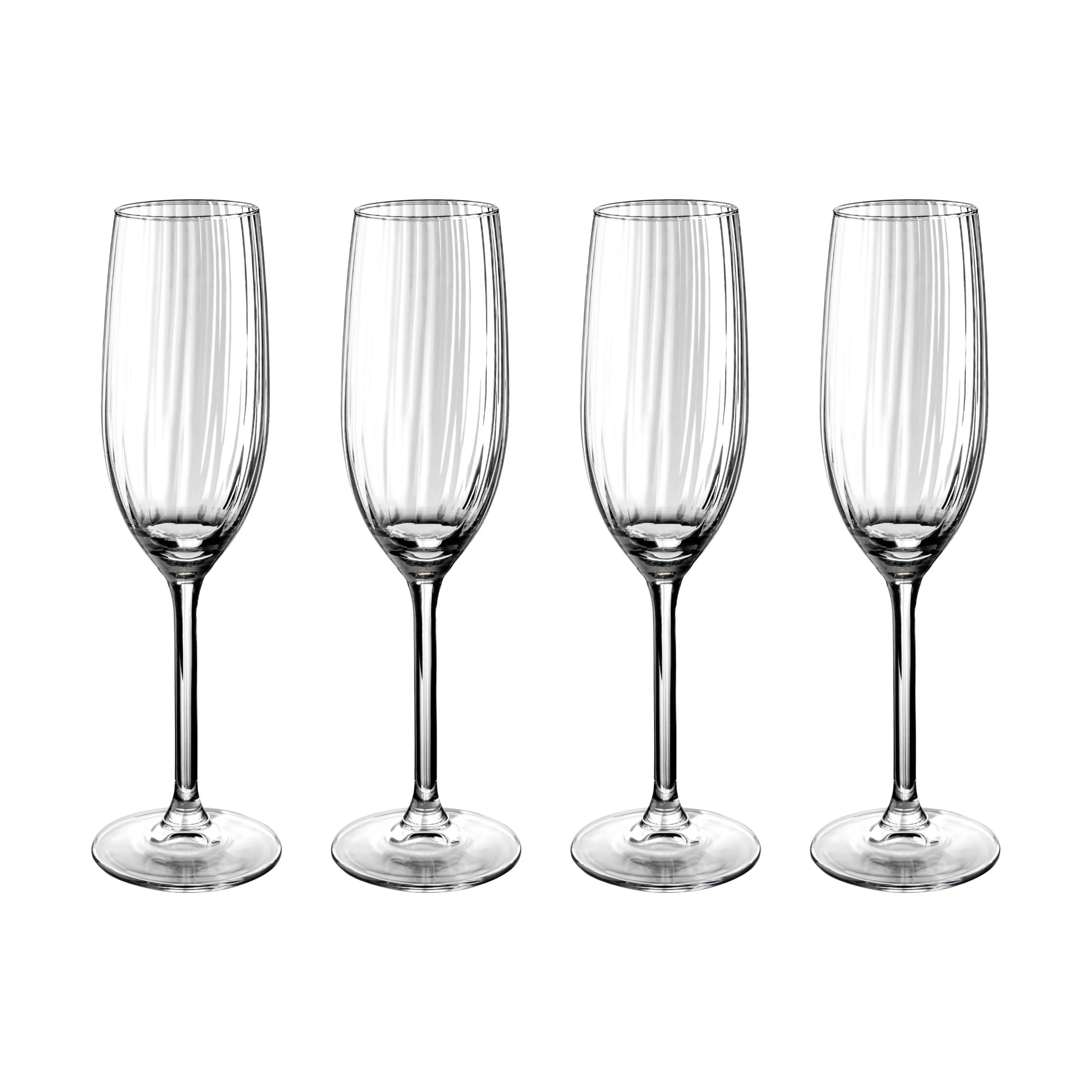 CASA Living Champagneglas Daisy Champagneglas - 4 stk. i Klar, 1