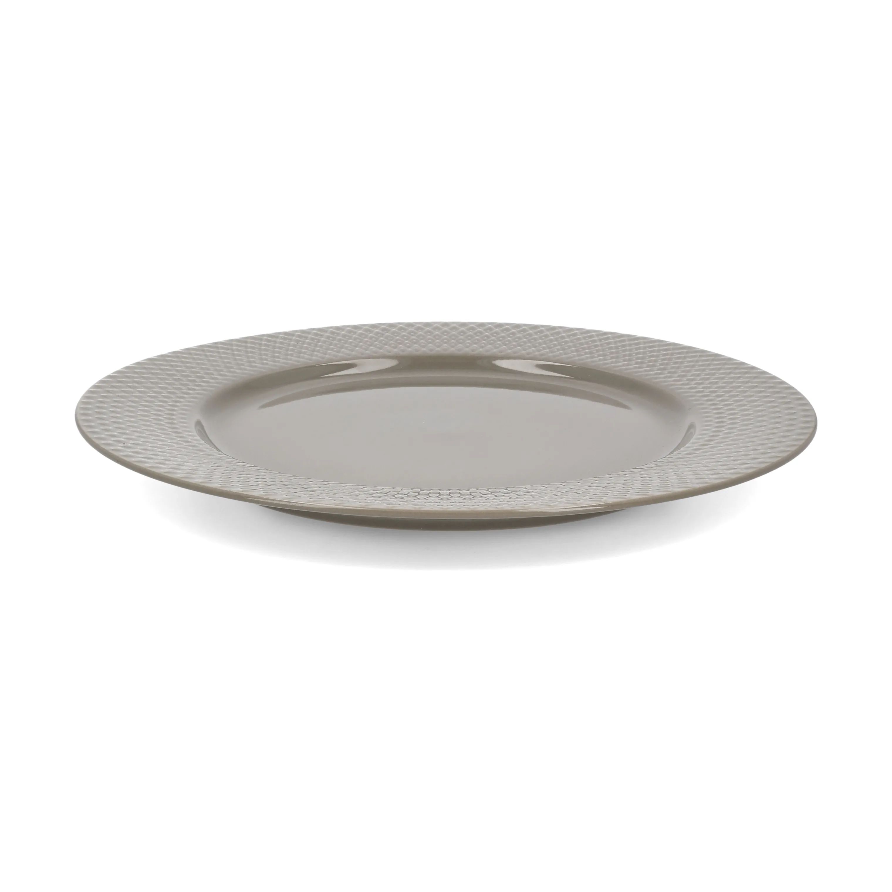Lyngby Porcelæn Middagstallerkener Rhombe Earth Middagstallerken i Clay, 27 cm, 4