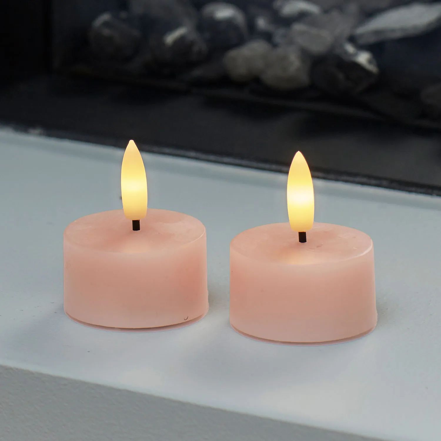 Sirius LED-lys Sille Genopladelig Sille LED Fyrfadslys - 2 stk. i Dusty Peach, 2