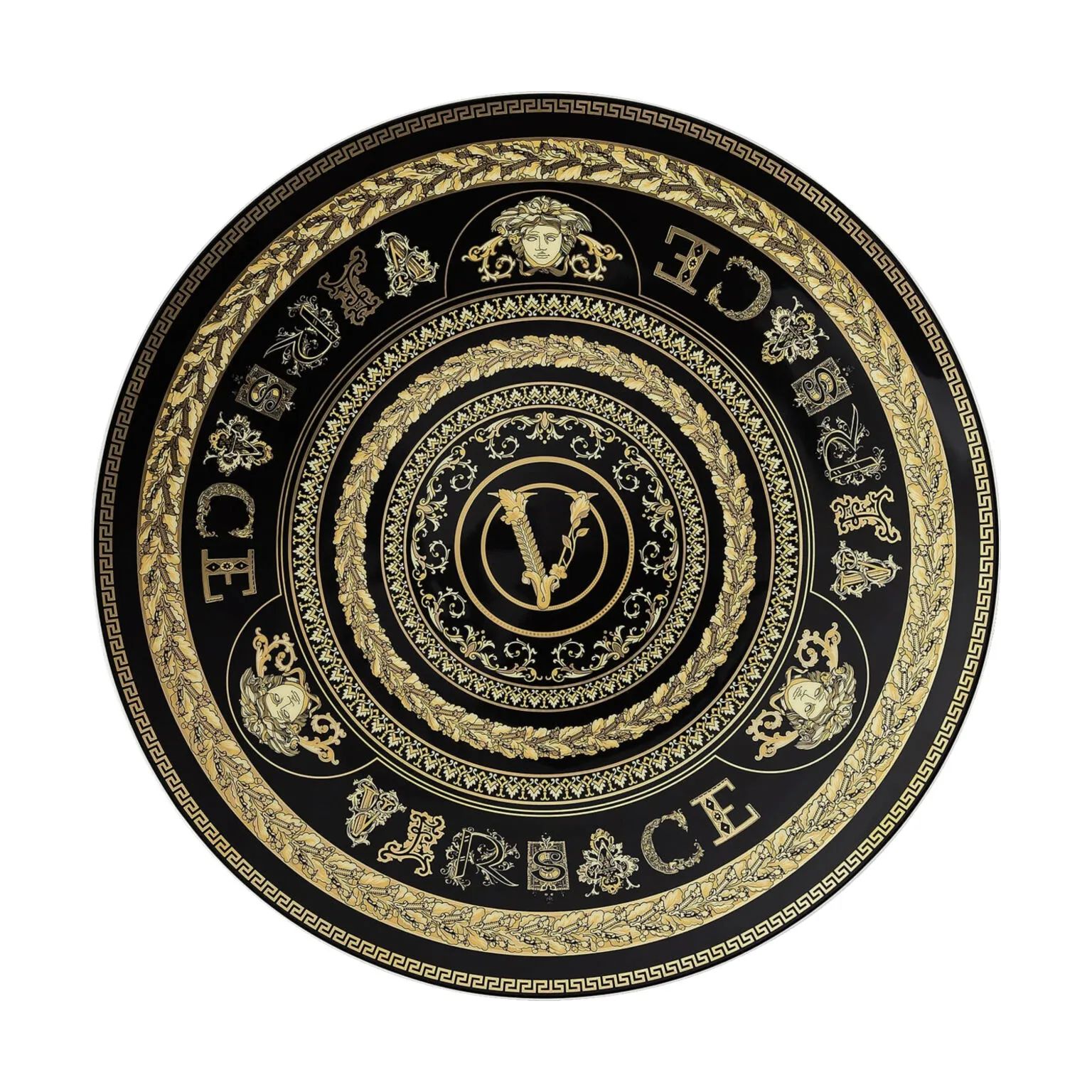 Versace Middagstallerkener Virtus Middagstallerken i Sort, 1