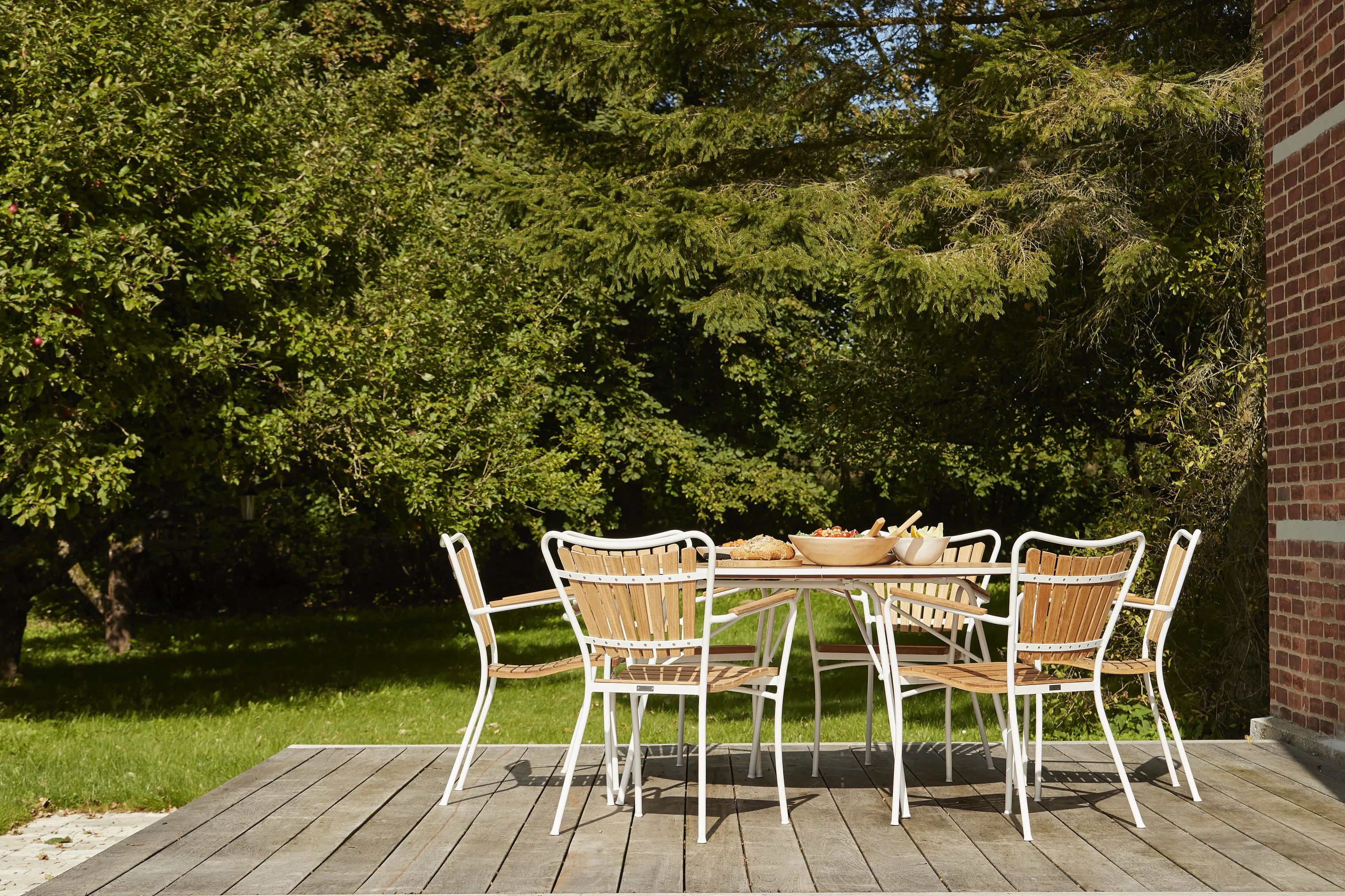 Mandalay Havespiseborde Marguerit Havebord i Hvid, 140 cm, 3