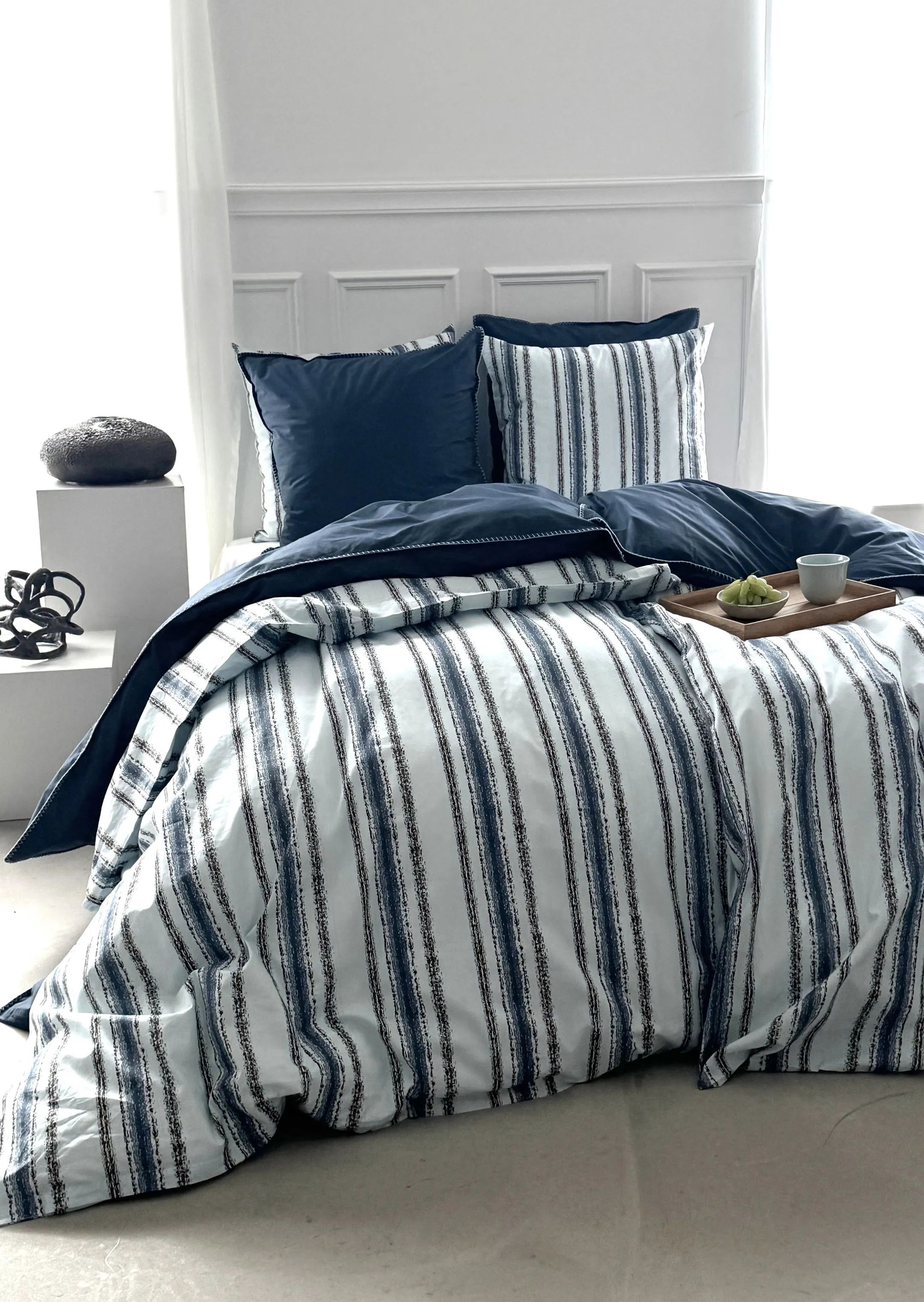 omhu x Mads Barfod Sengetøj Steamline Streamline Sengetøj i Aqua, B140 x L220 cm, 5