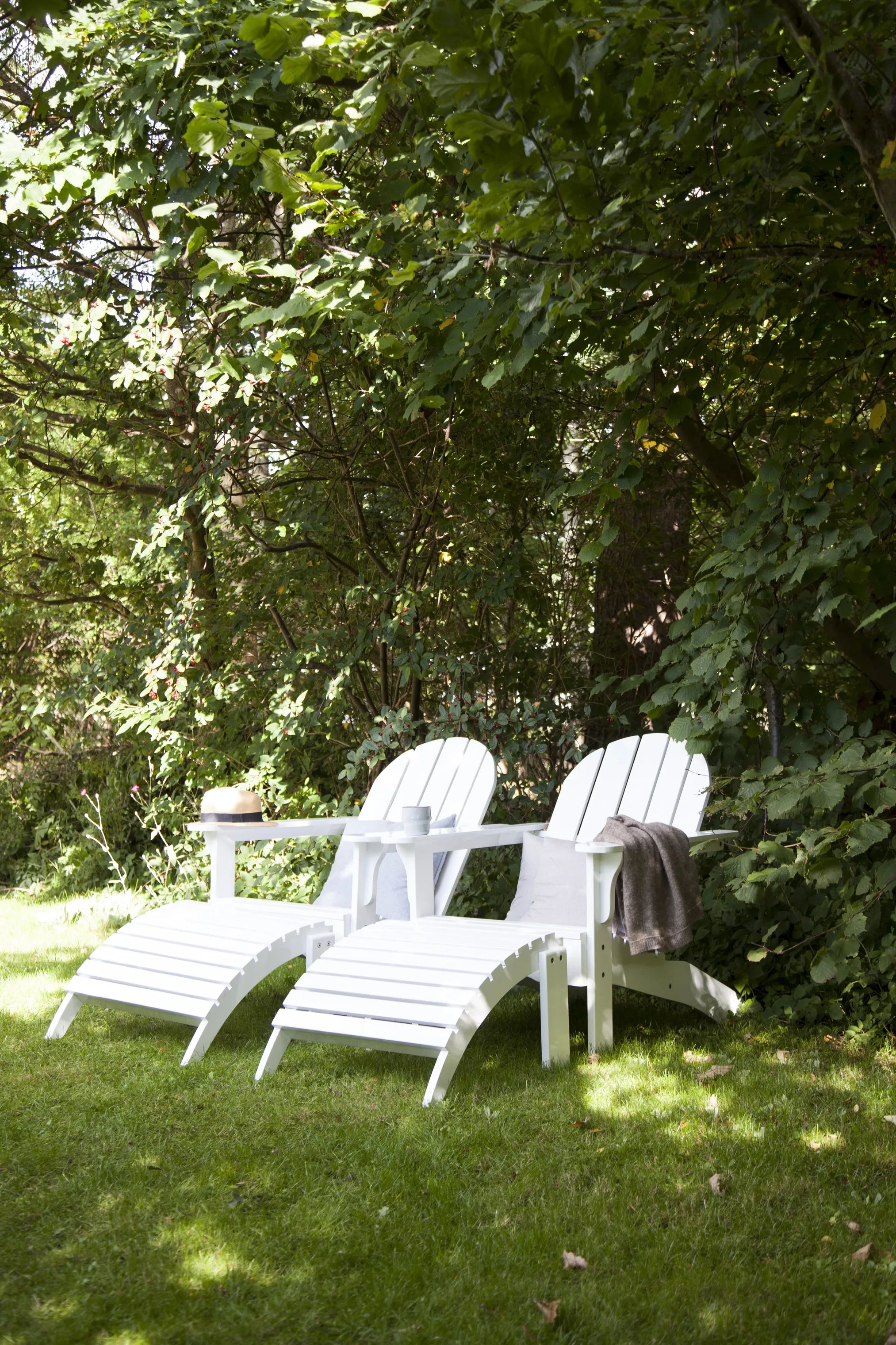 cinas Loungestole Adirondack Loungestol i Hvid, 3