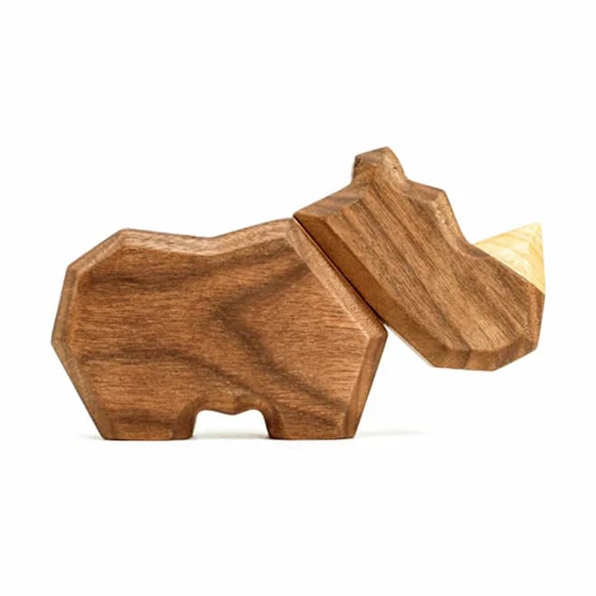 FableWood Dyrefigurer Næsehorn i 7 cm, 1