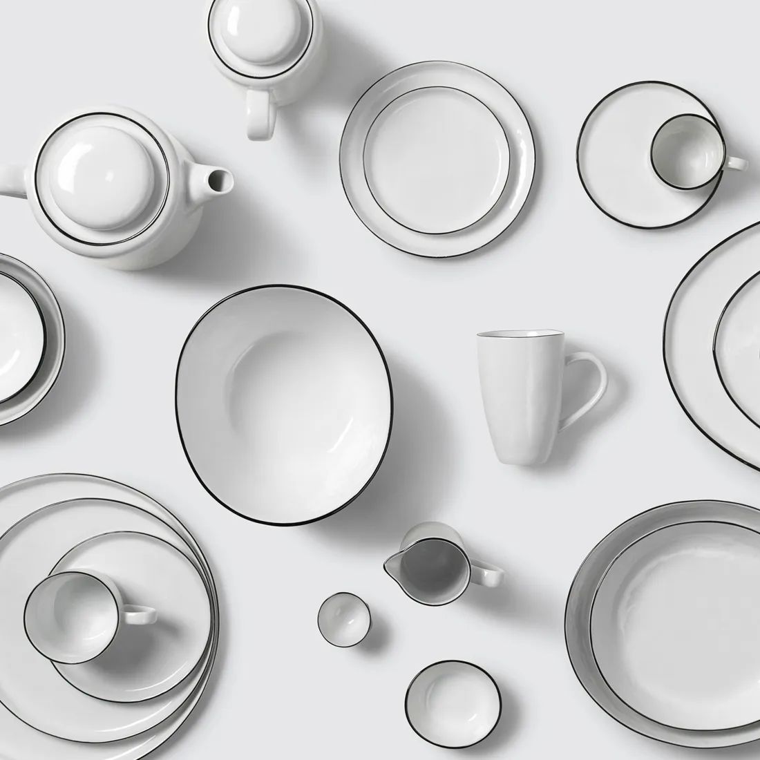 Broste Copenhagen Skåle Salt Skål i White/black, 2