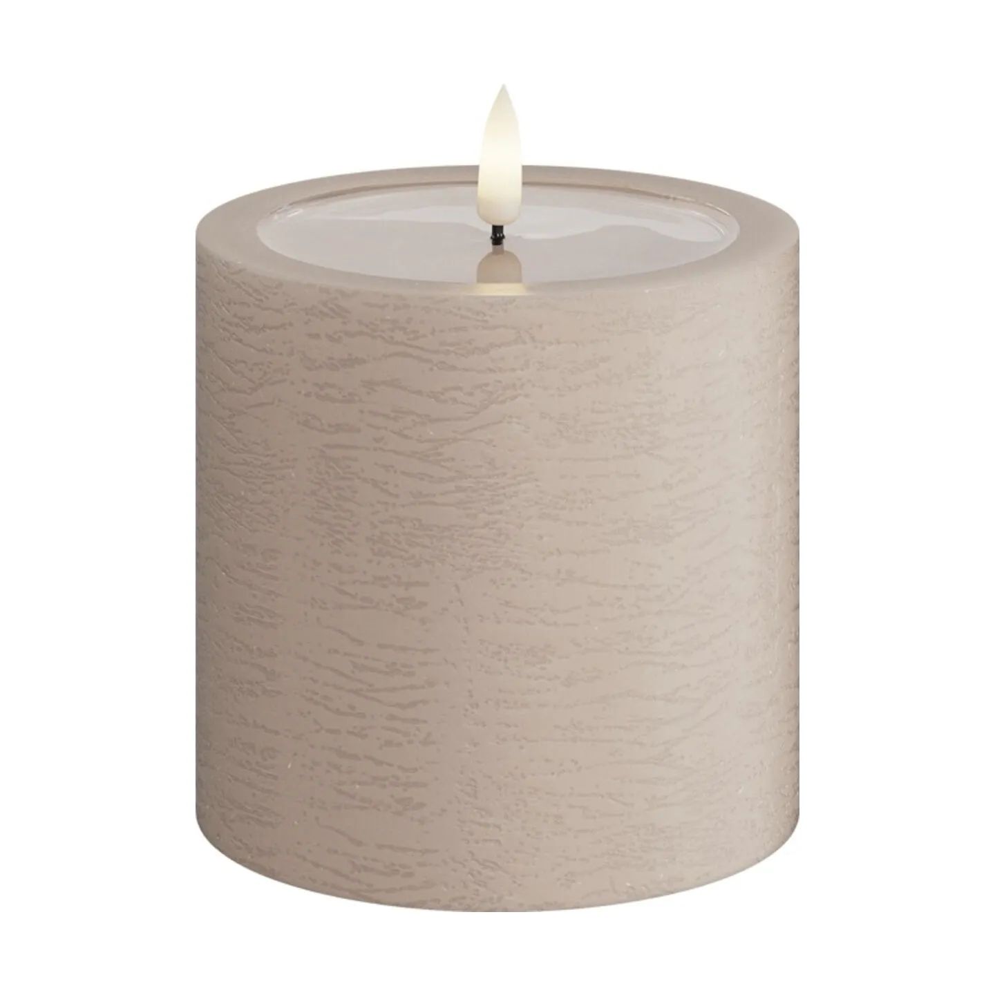 Deluxe Homeart LED-lys Unique LED Bloklys i Rose, H10 x Ø10 cm, 1