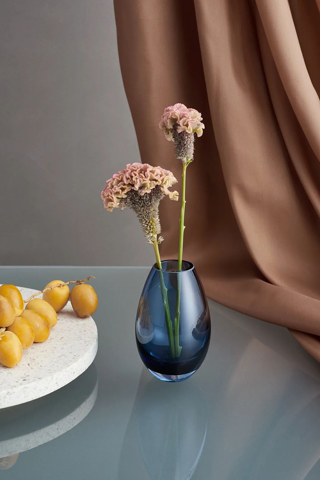 Holmegaard Vaser Cocoon Vase i Mørk blå, 11,5 cm, 2