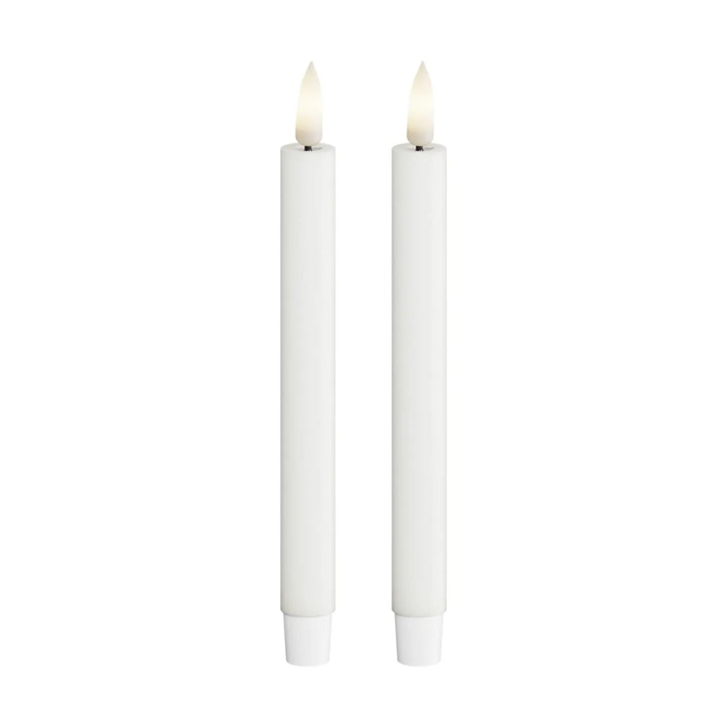 Deluxe Homeart LED-lys Real Flame LED Mini Kertelys - 2 stk. i Hvid, 14 cm, 1