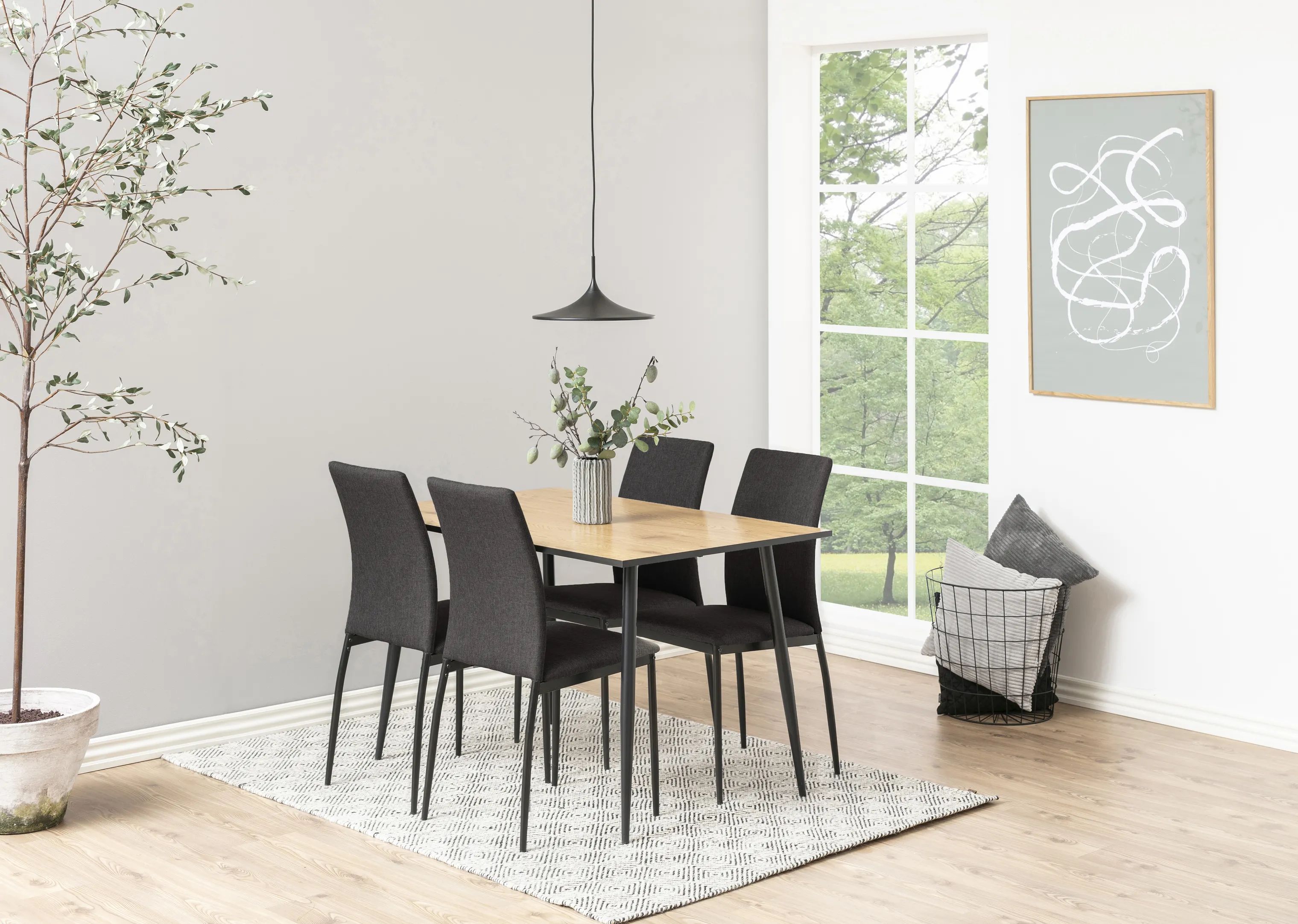 CASA Living Spisebordsstole Demina Spisebordsstol - 4 stk. i Grå, 2