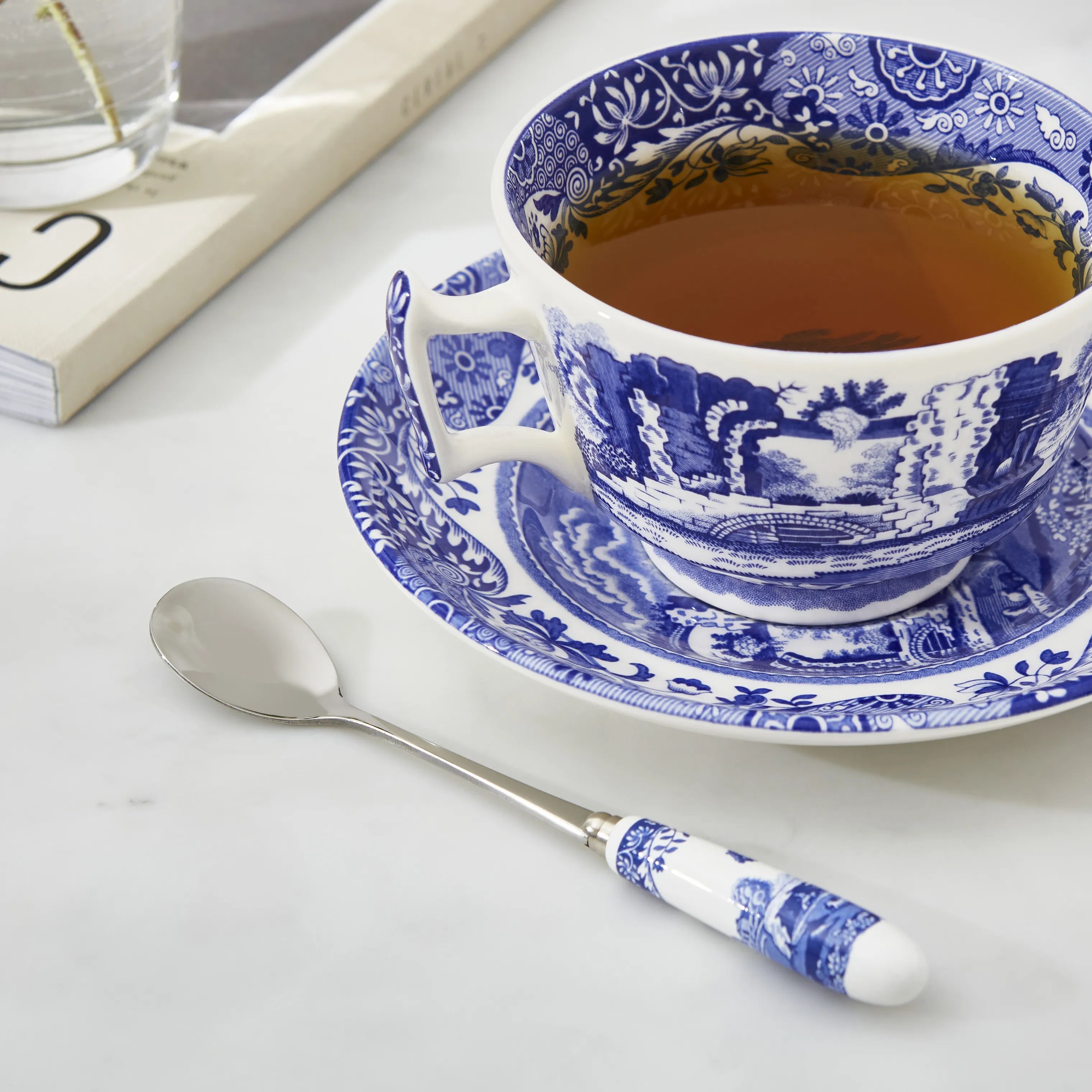 Spode Dessertskeer Blue Italian Dessertskeer - 6 stk. i Blå/Hvid, 2