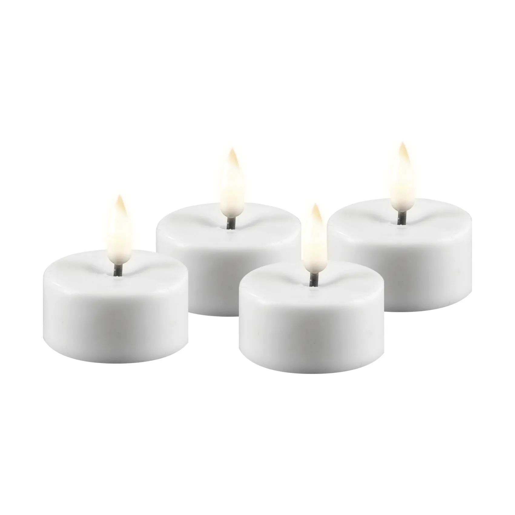 Deluxe Homeart LED-lys LED Fyrfadslys - 4 stk. i Hvid, 1