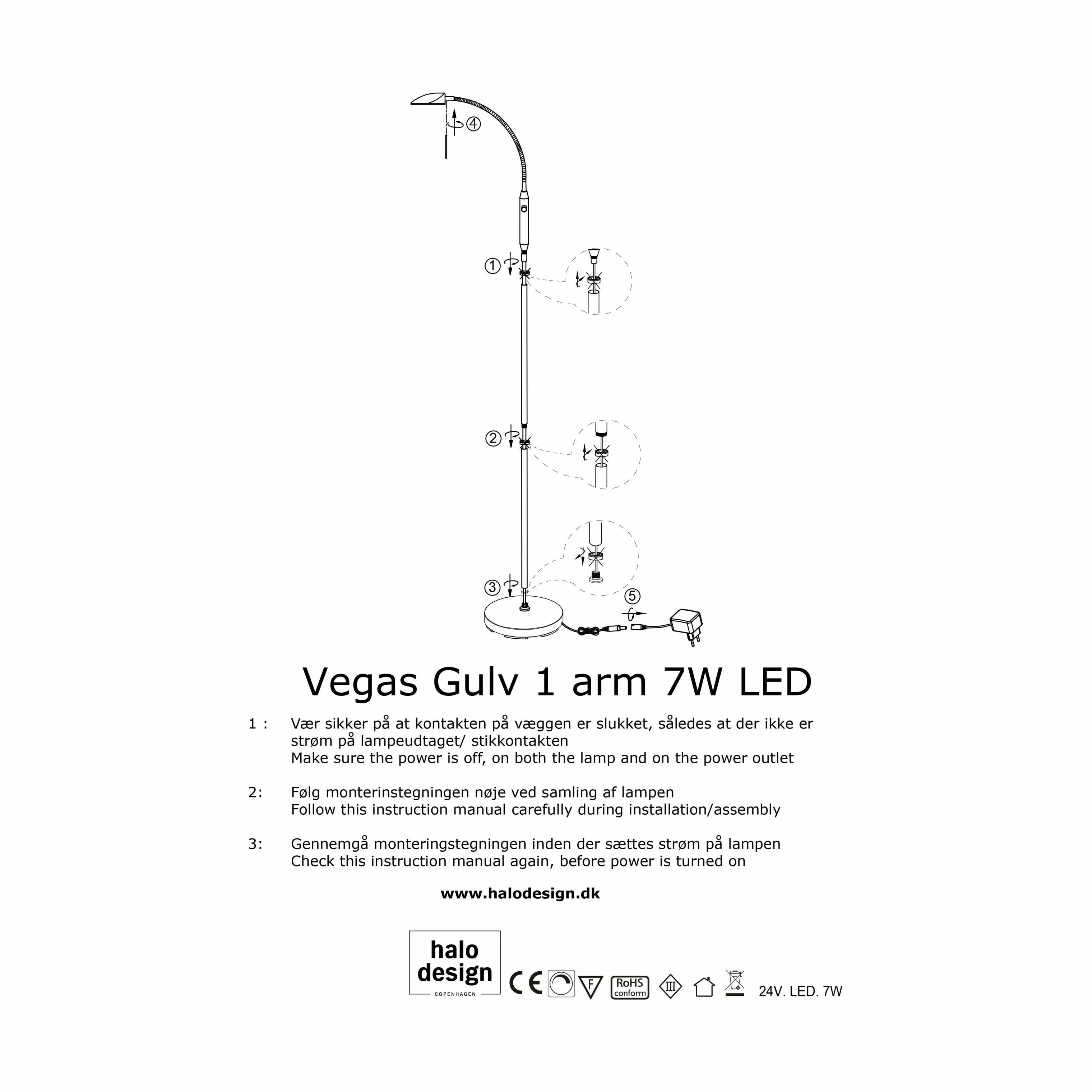 Halo Design Gulvlamper Vegas Gulvlampe i Vegas, 4