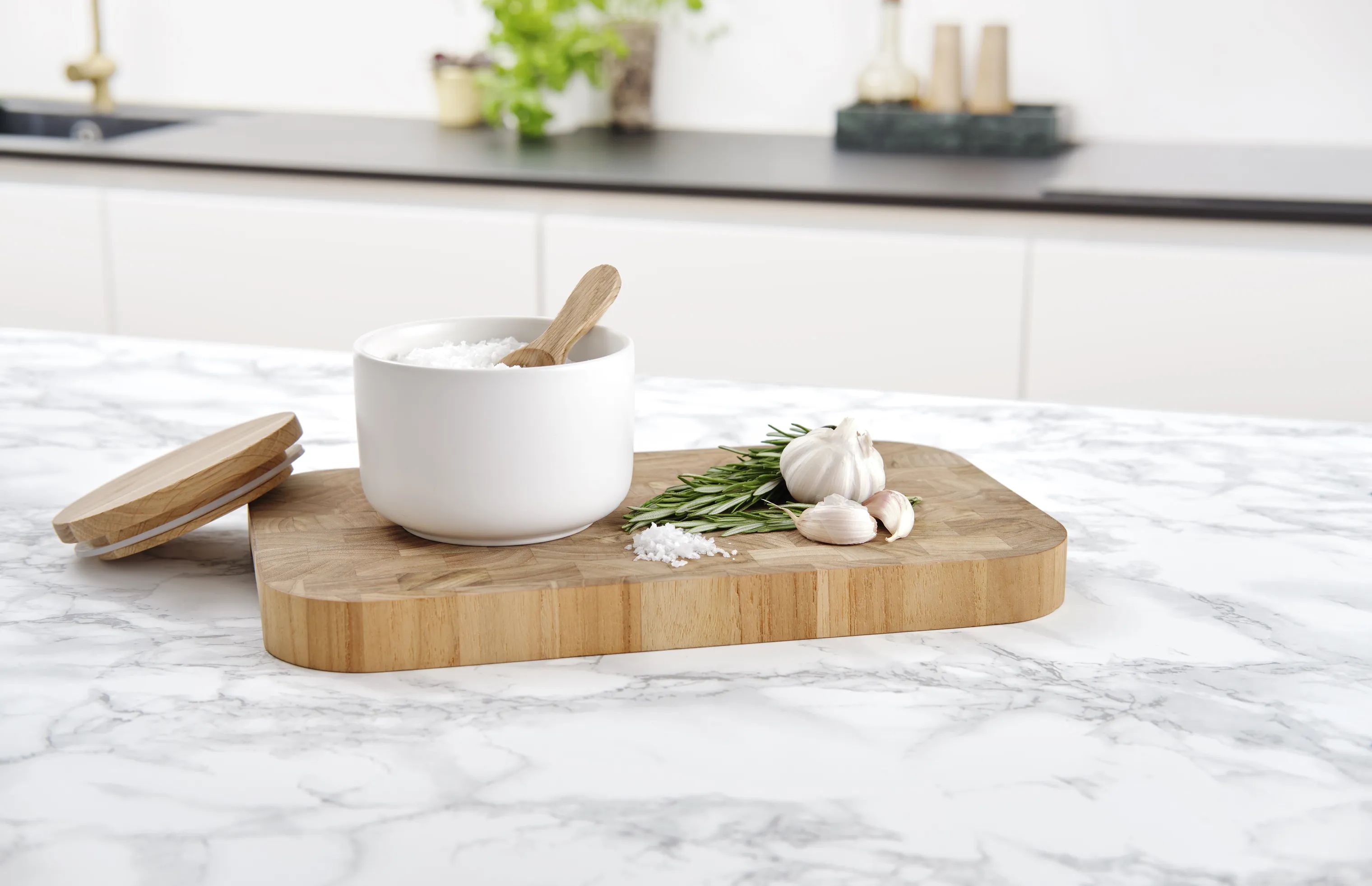 Cook & Baker Saltkar Saltkar m. ske og låg i Hvid, 2