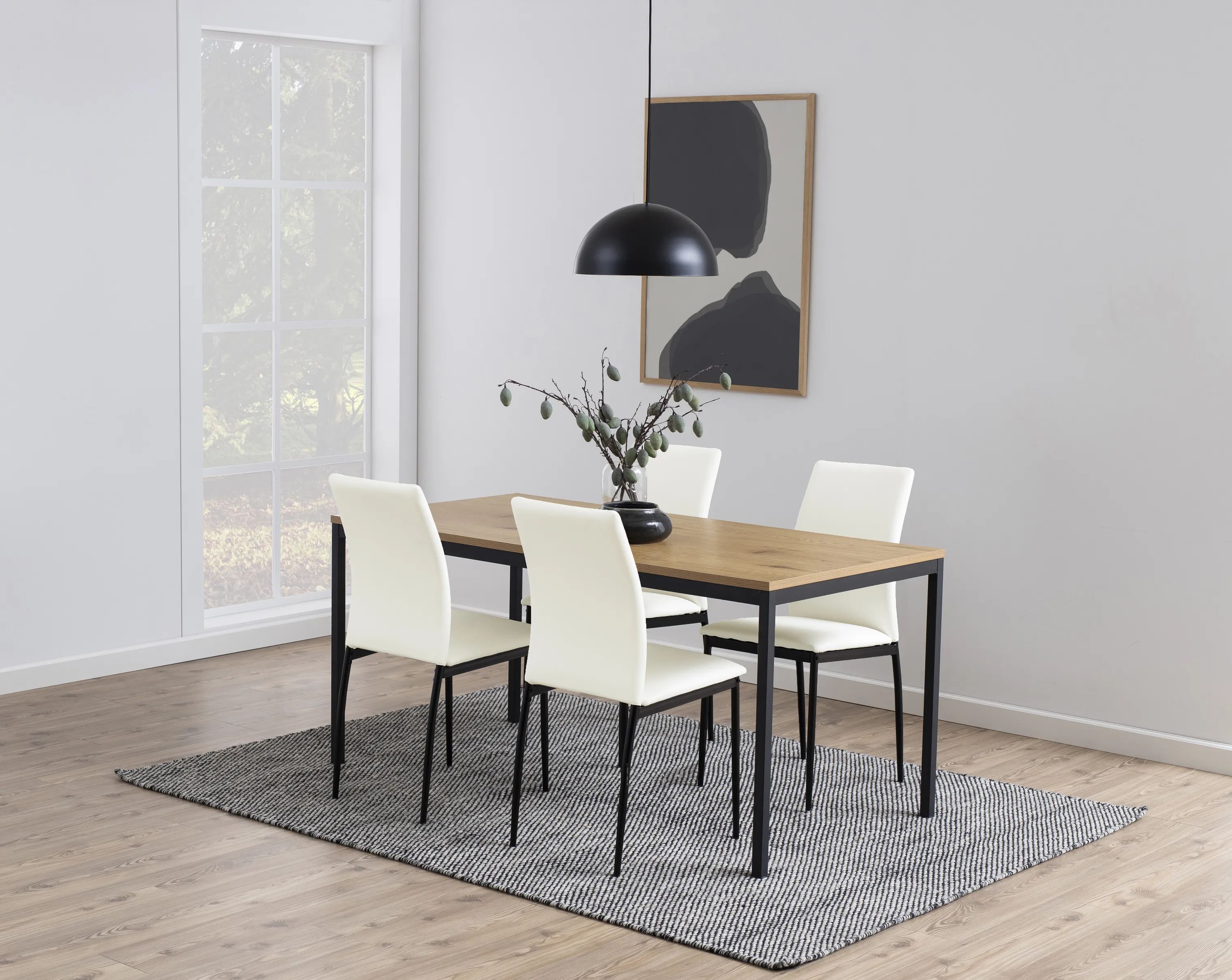 CASA Living Spiseborde Seaford Spisebord i Eg/mat sort, 2
