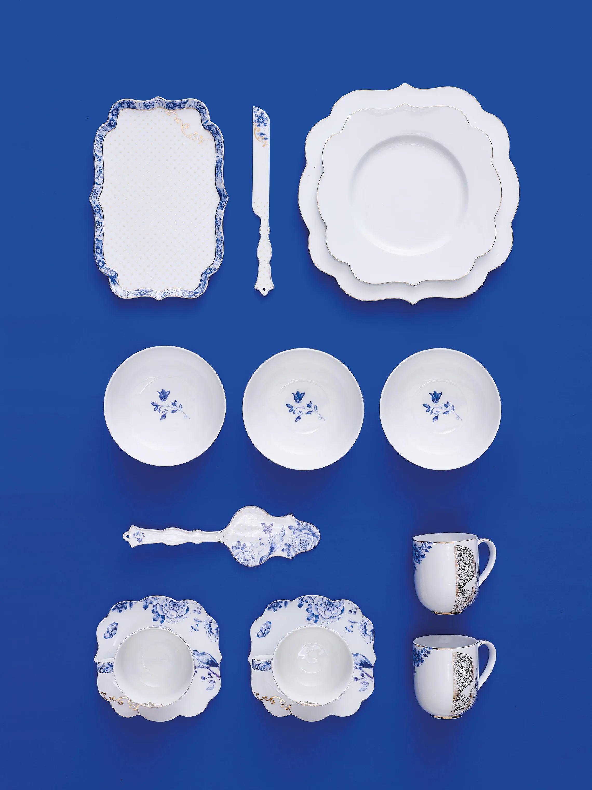 PIP Studio Lagkageknive og -spader Royal White Kagespade og kagekniv i White, 2
