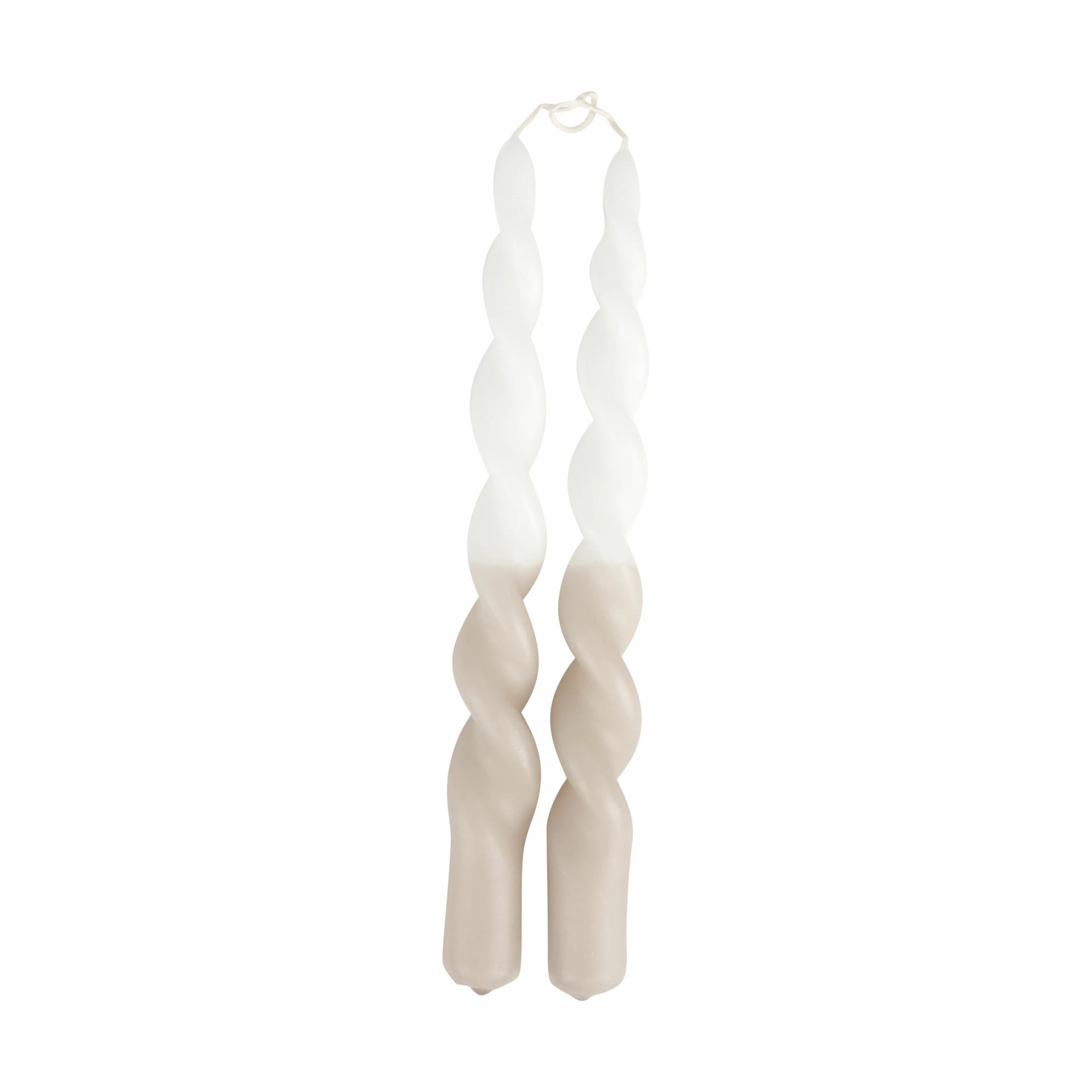 CASA Living Kronelys Snoede Stagelys - 2 stk. i Hvid/brun, 25 cm, 1