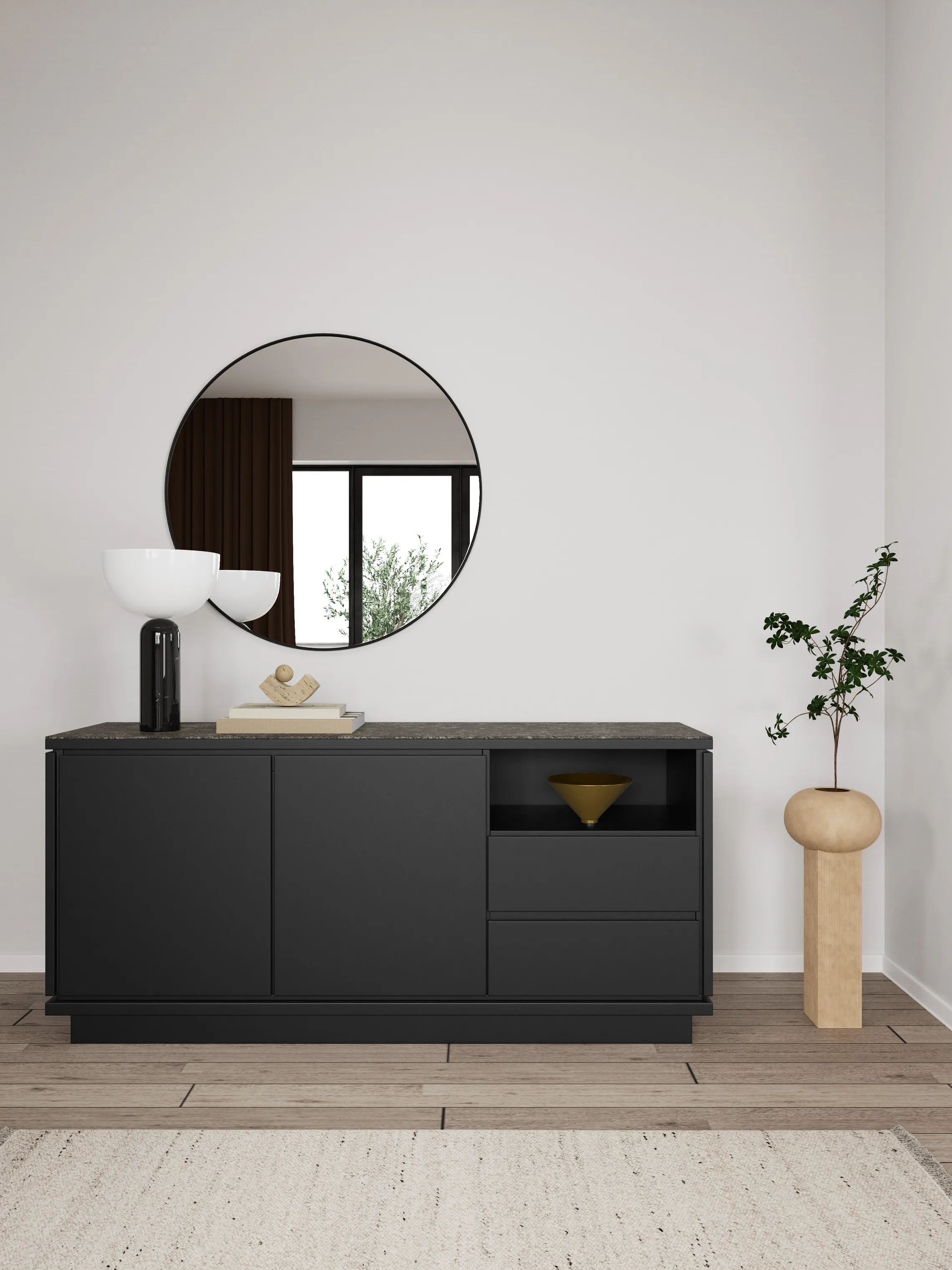 CASA Living Kommoder Tribeca Skænk i Sort, 2