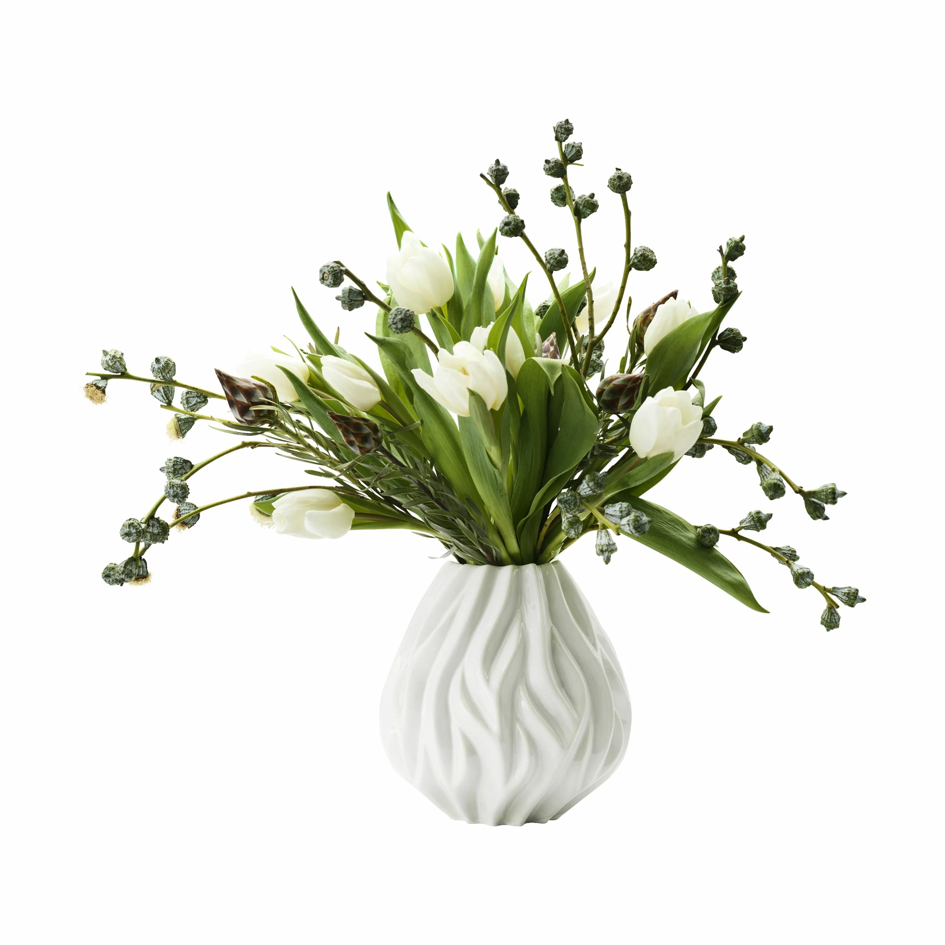 Morsø Vaser Flame Vase i Hvid, 15 cm, 3