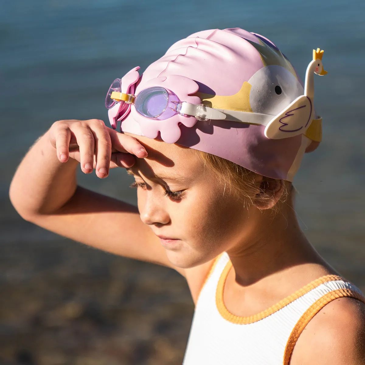 Sunnylife Badeudstyr Dykkerbriller - Princess Swan i Lilla, 2