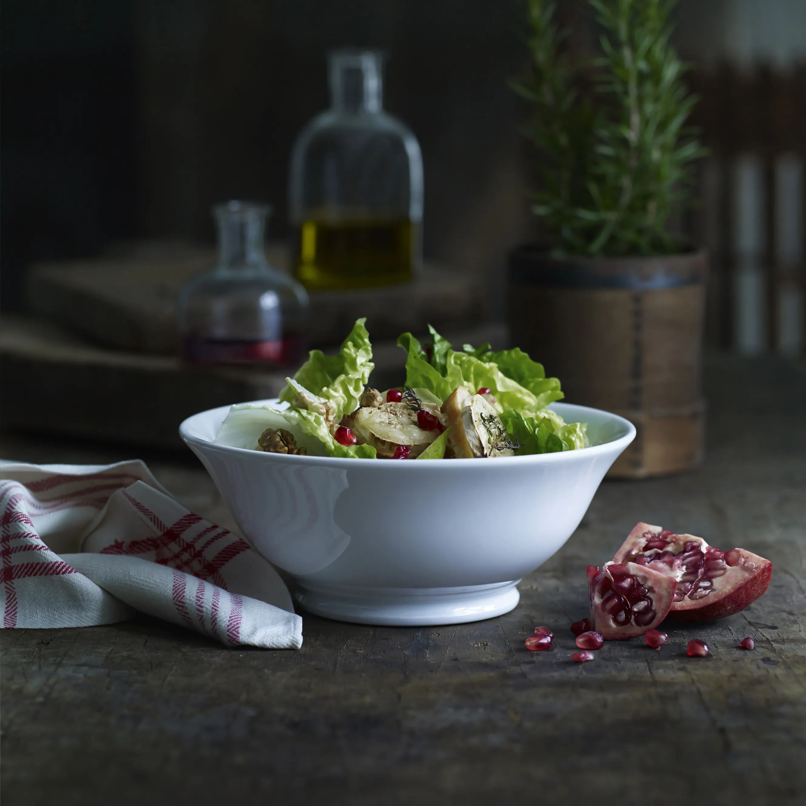 Pillivuyt Salatskåle Salatskål Nr. 10 i Hvid, 27 cm, 2