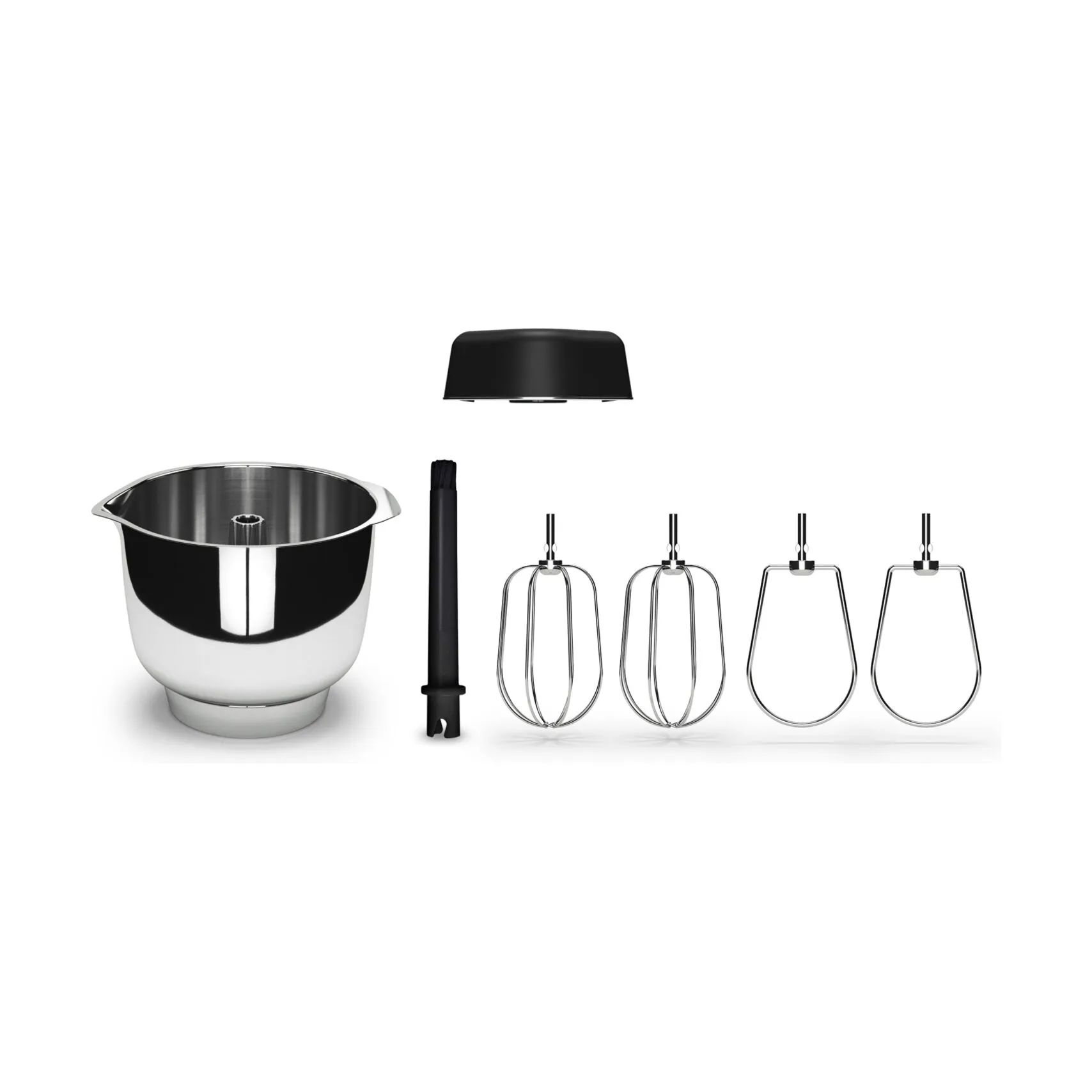 Ankarsrum Assistent Original Piskeris Premium Piskersæt m. skål i Sølv, 1