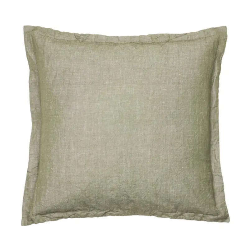 Broste Copenhagen Pyntepudebetræk Linn Pudebetræk i Grape Leaf Green, B50 x L50 cm, 1