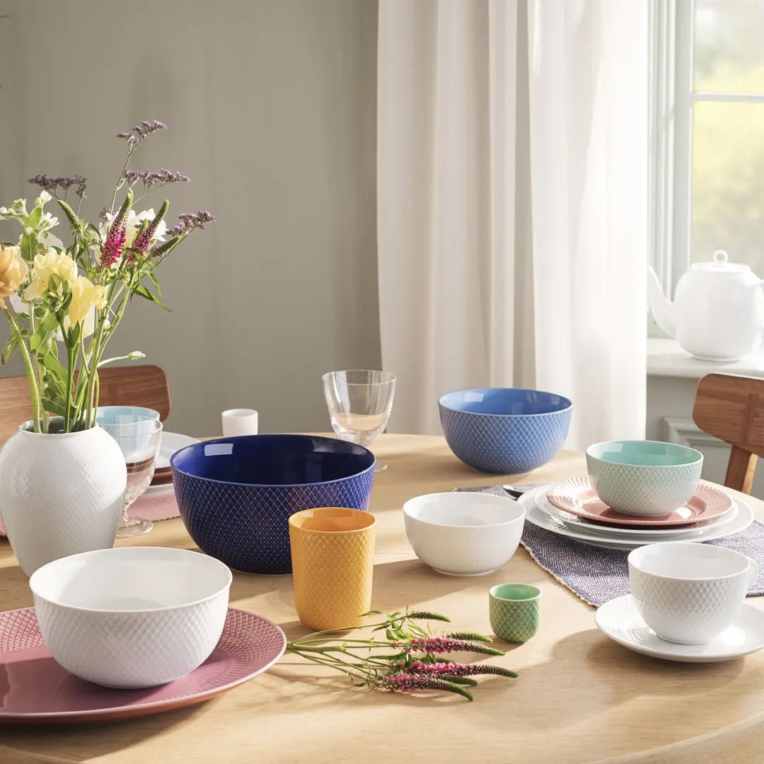 Lyngby Porcelæn Æggebægere Rhombe Color Æggebæger i Grøn, 5