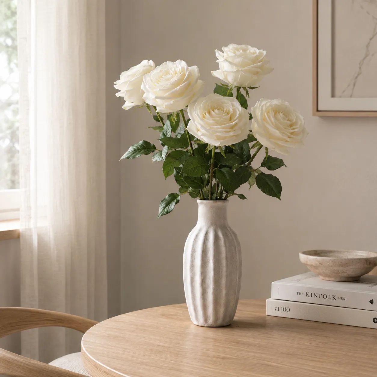 everbloom Kunstige blomster Artificial Flower Kunstig Blomst - Rose i Hvid, 2
