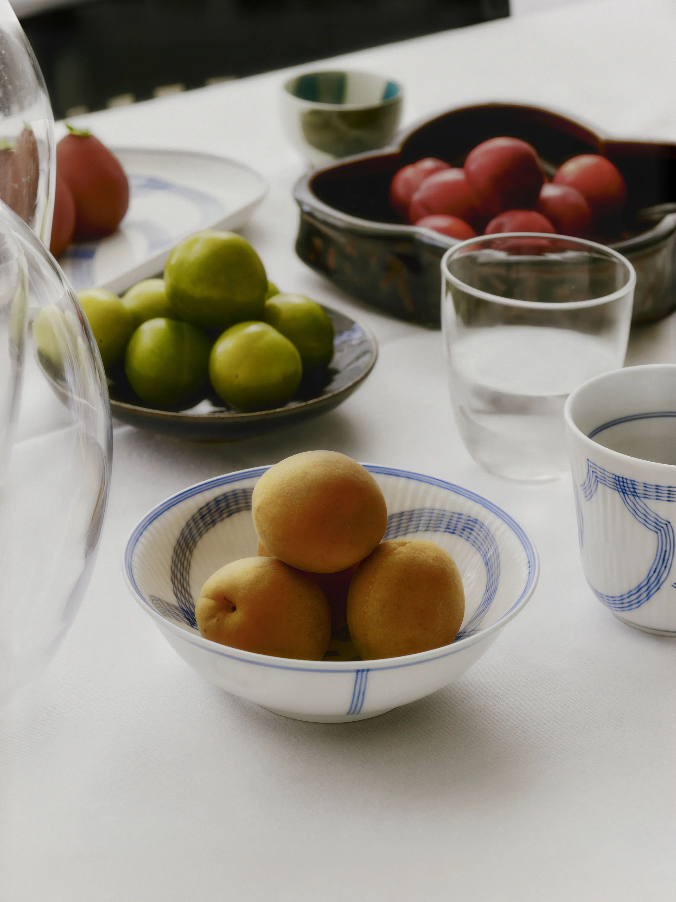 Royal Copenhagen Serveringsskåle Motif Skål i Koboltblå/hvid, 3
