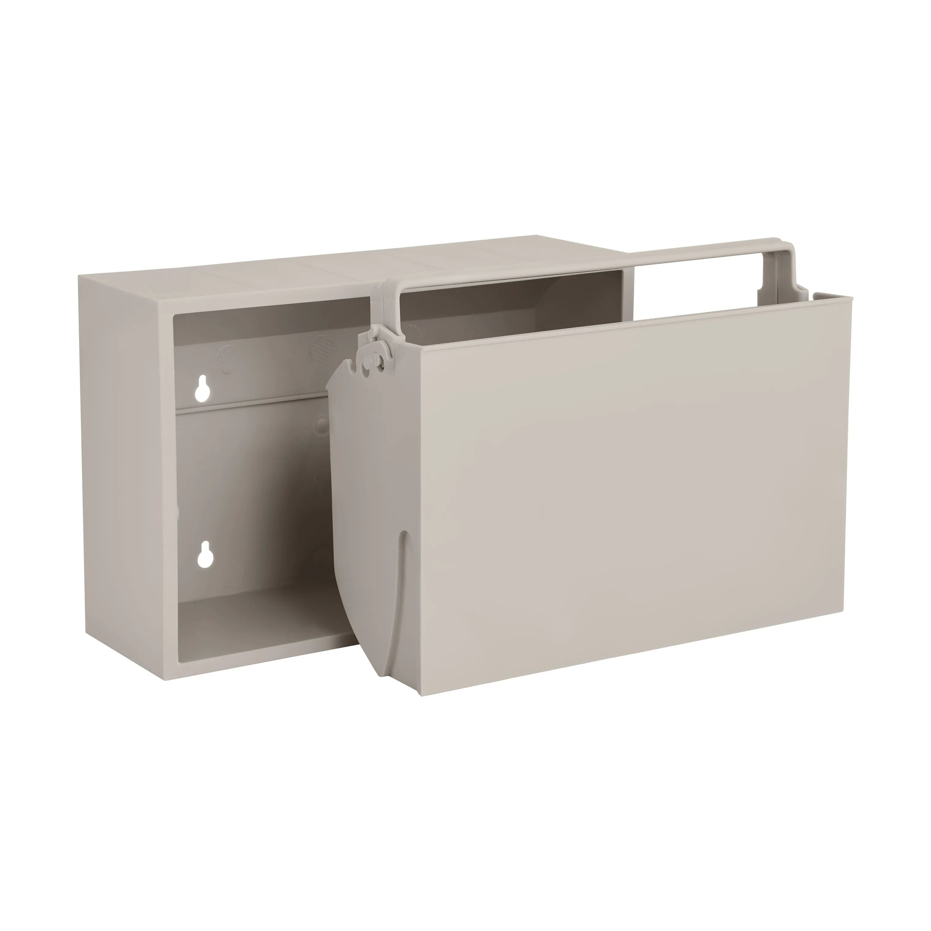 ReCollector Toiletspande Væghængt Toiletspand i Silver Cloud Grey, 4
