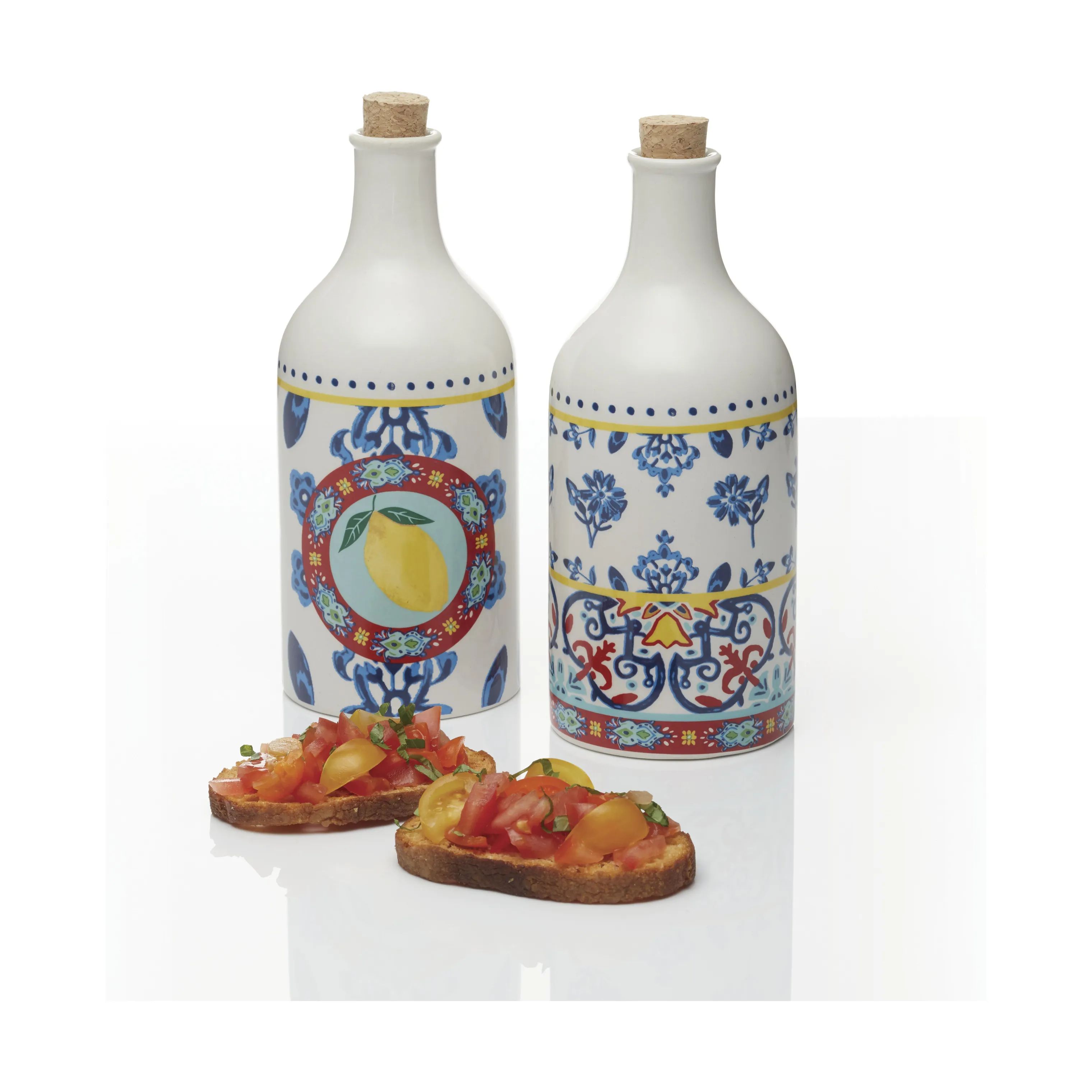 KitchenCraft Olie- og eddikeflasker World of Flavours Olie/Edikkesæt - 2 dele i Multifarvet, 4