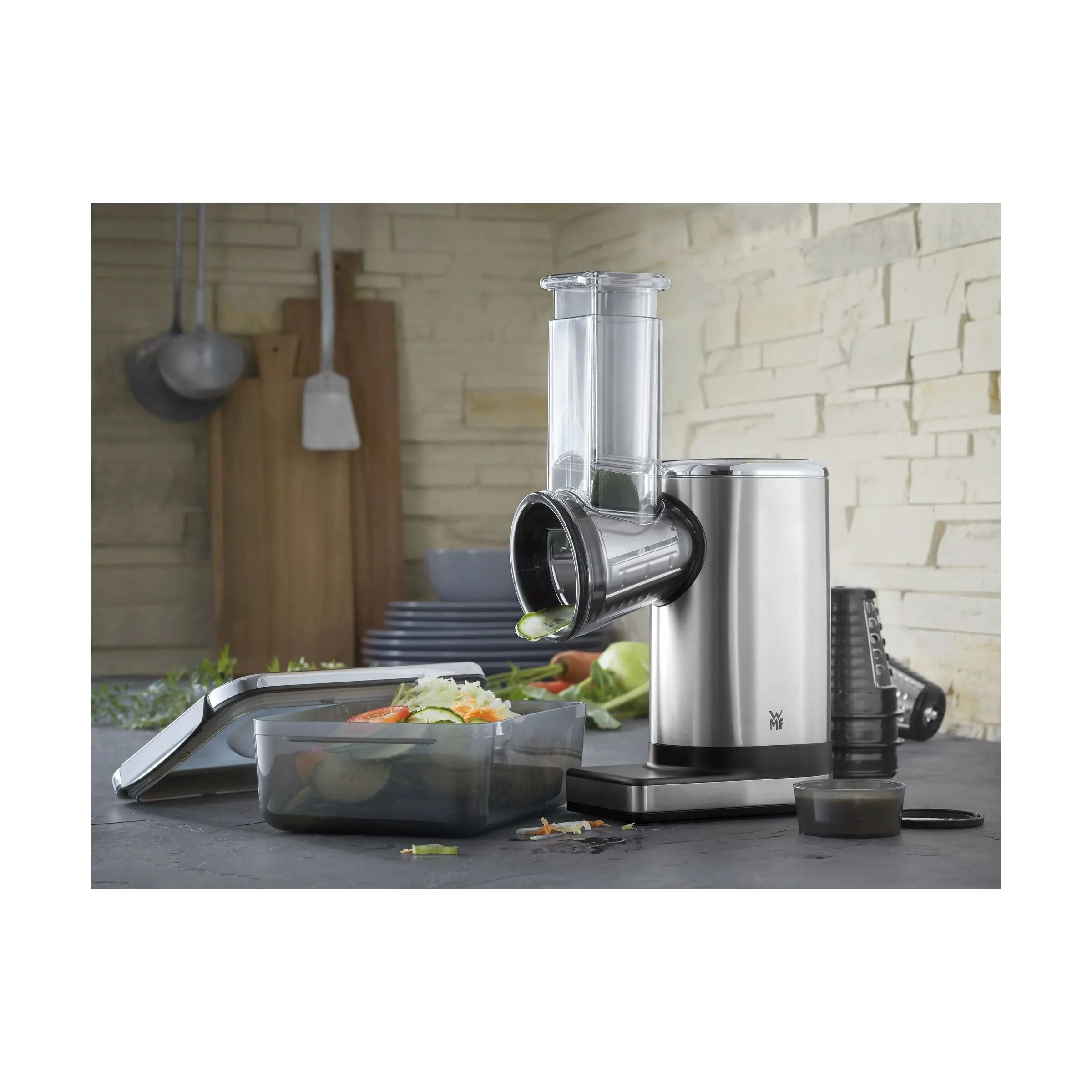 WMF Rivejern KitchenMinis Grøntsagssnitter - 6 dele i Sølvfarvet / Sort, 2
