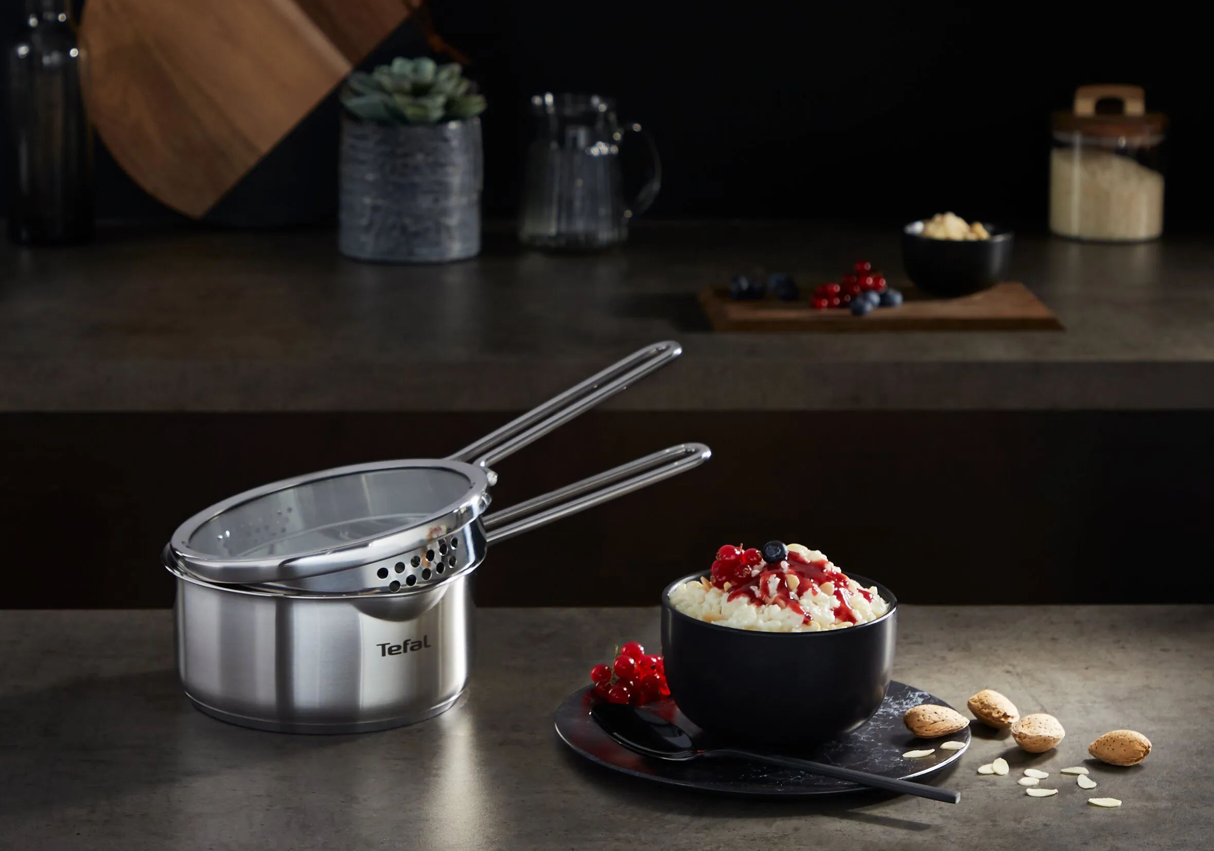 Tefal Kasseroller Nordica Gryde m. glaslåg i 1,7 L, Stål, 2