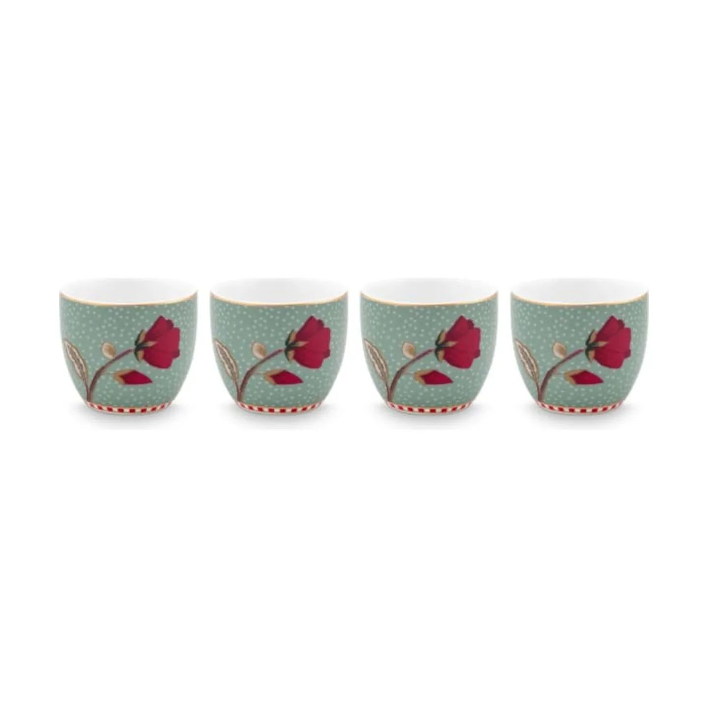 PIP Studio Æggebægere Blooming Tales Æggebæger - 4 stk. i Blue, 1